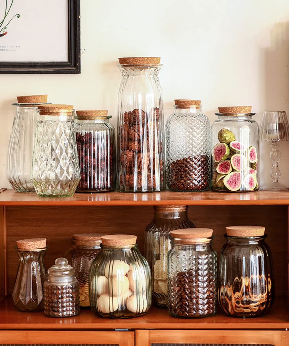 123Arts Glass Relief Cactus Candy Jar - Airtight Snack Storage Container with Seal Lid for Kitchen, Party & Home Decor | Candy Dish, Food Jar, Treat Holder for Desserts, Nuts, Cookies
