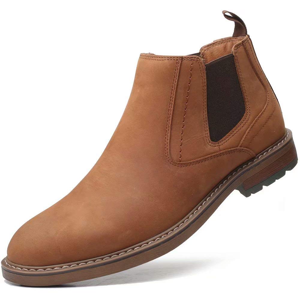 Arkbird Men's Genuine Leather Chelsea Ankle Boots - Oxford Style Dress Shoes for Casual & Formal Wear | Perfect for Office, Wedding & Night Out