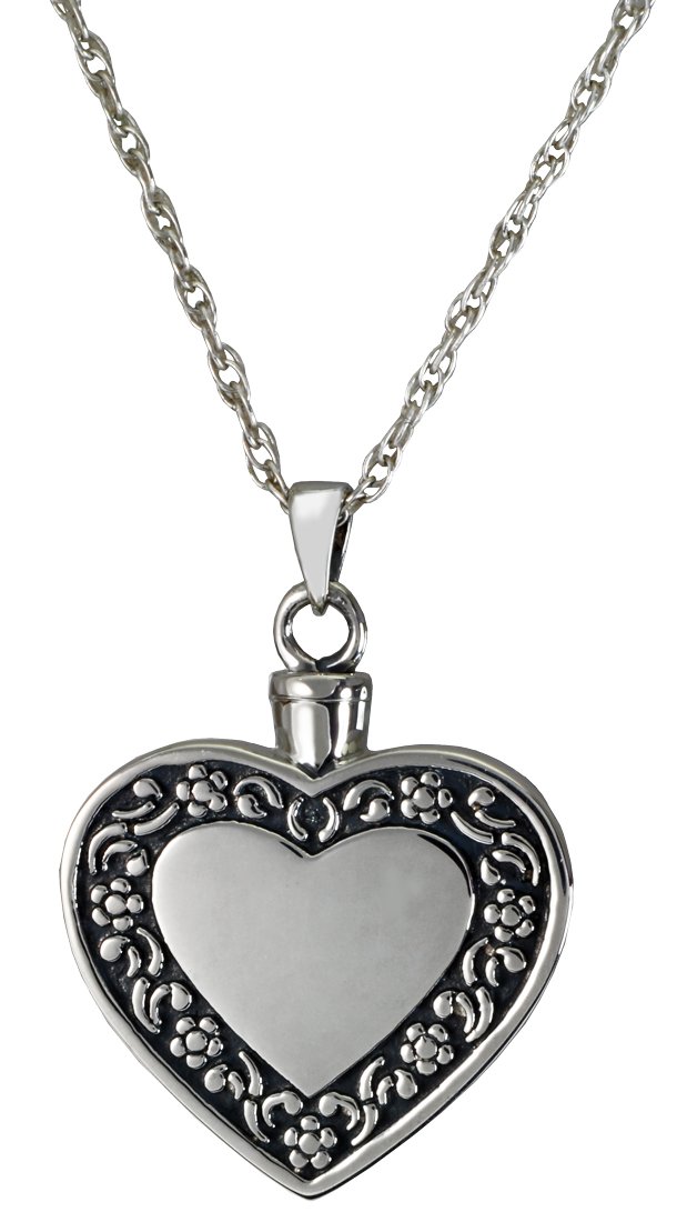 Sterling Silver Heart Memorial Jewelry for Ashes - Cremation Keepsake for Loved Ones | Perfect for Remembrance, Funerals & Special Occasions