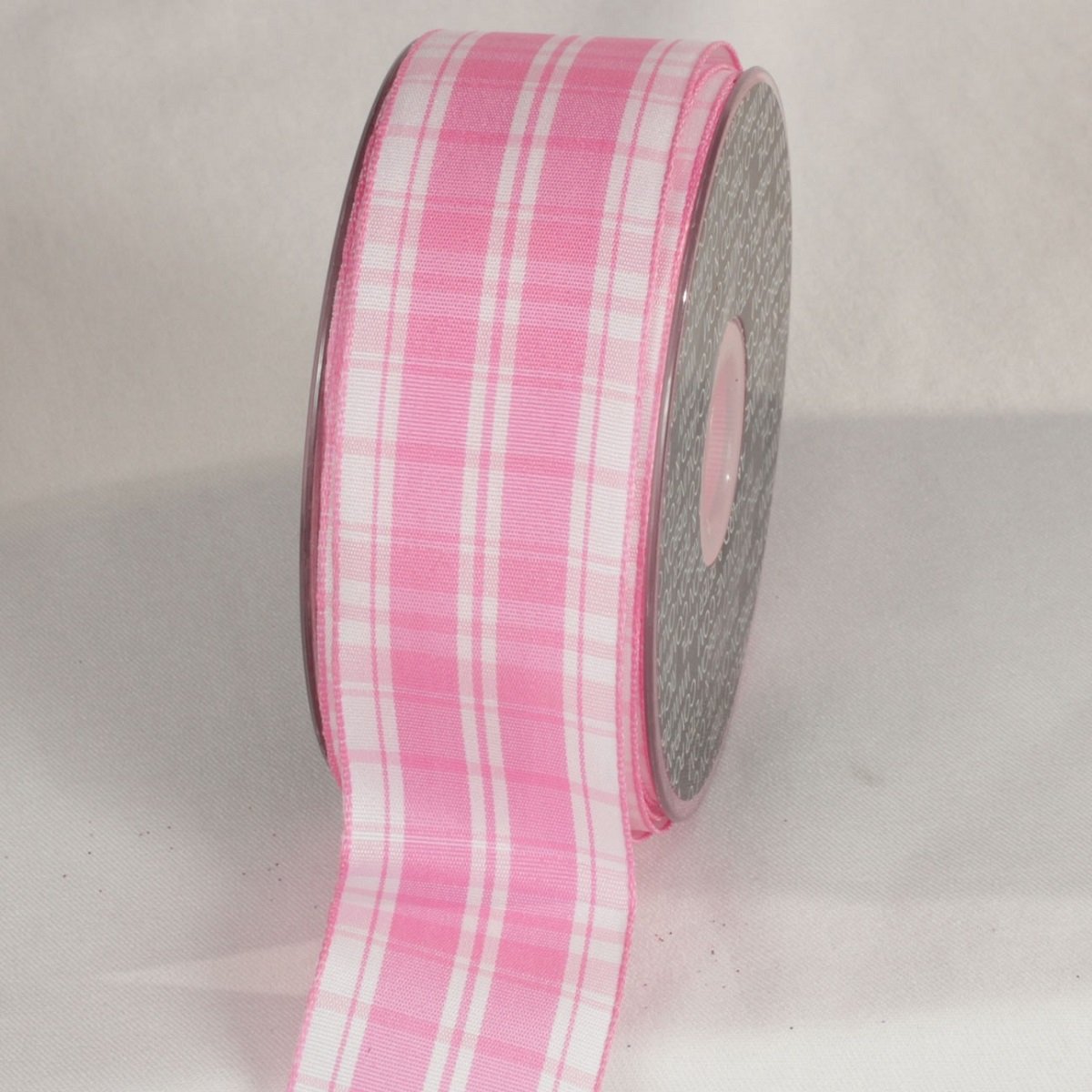 Carnation Pink & Lily White Plaid Wired Craft Ribbon - 1.5 Inch x 27 Yards - Perfect for Gift Wrapping, DIY Crafts, and Holiday Decorations