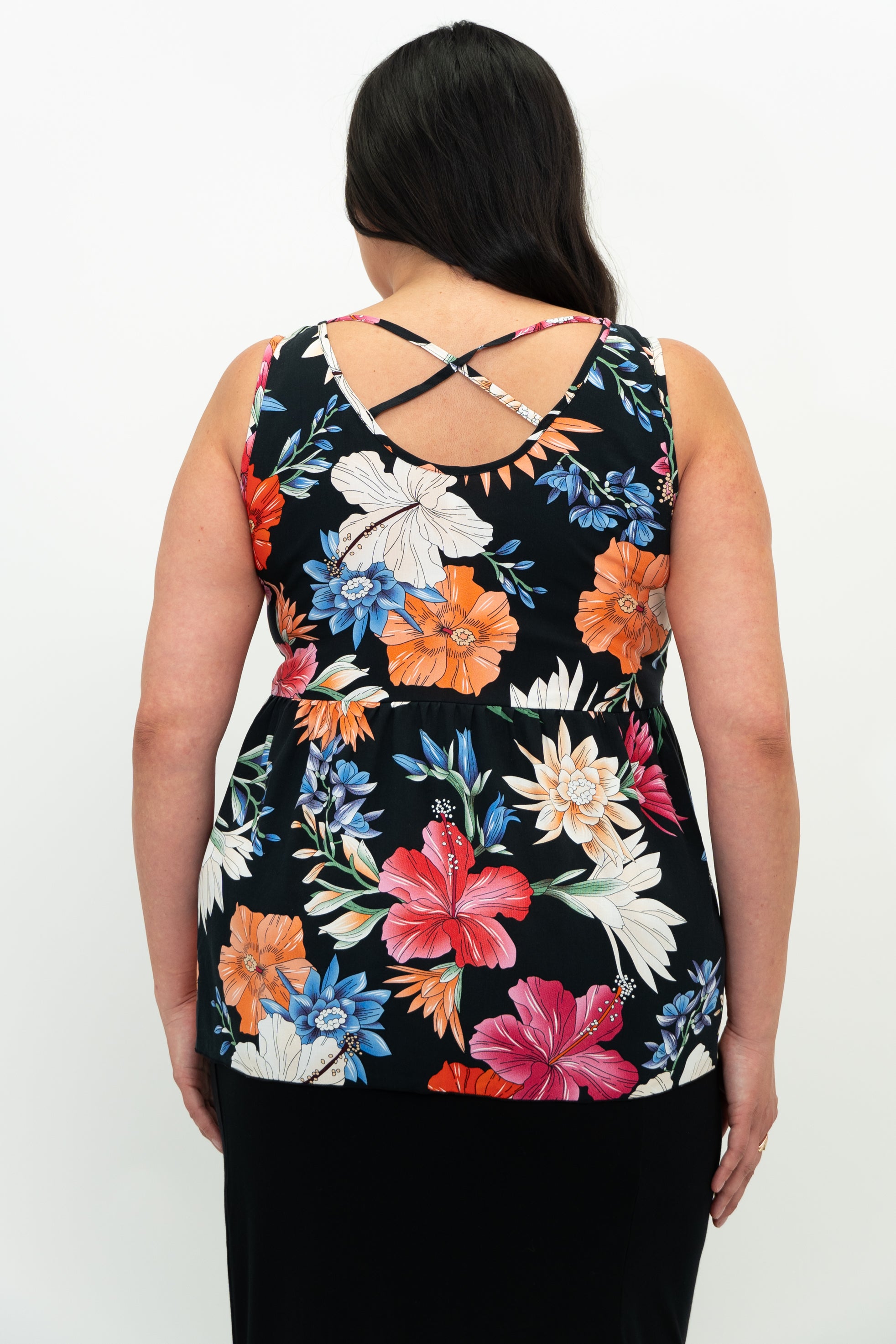 Kaya Top with Hibiscus Print - Stylish Women's Floral Blouse for Casual Wear & Summer Outfits