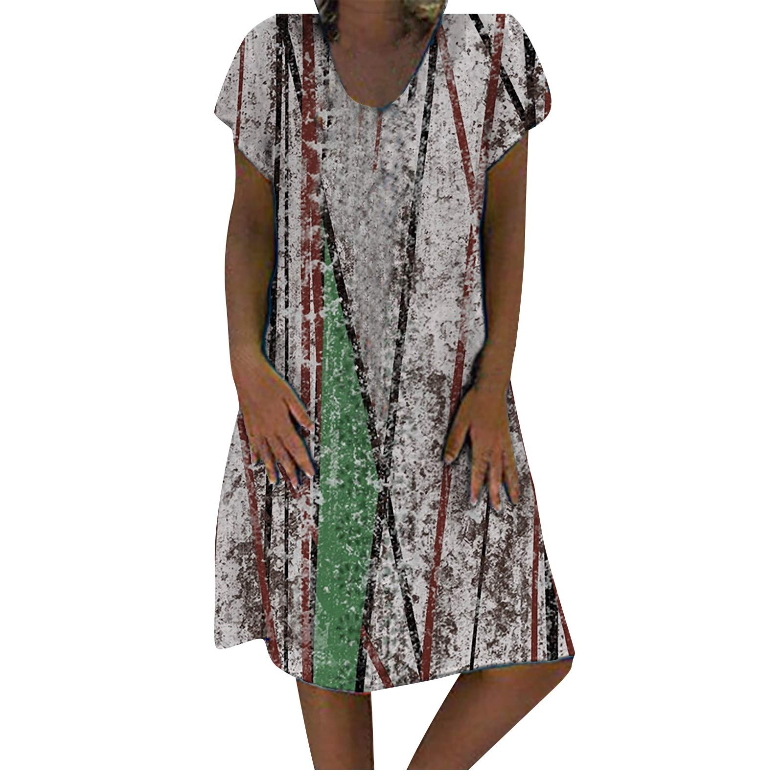 CSBYBD Women's Summer Shift Dress - Loose Fit Party & Dating Shirt Dress with Pockets | Casual Wear, Beach Outfit & Office Attire
