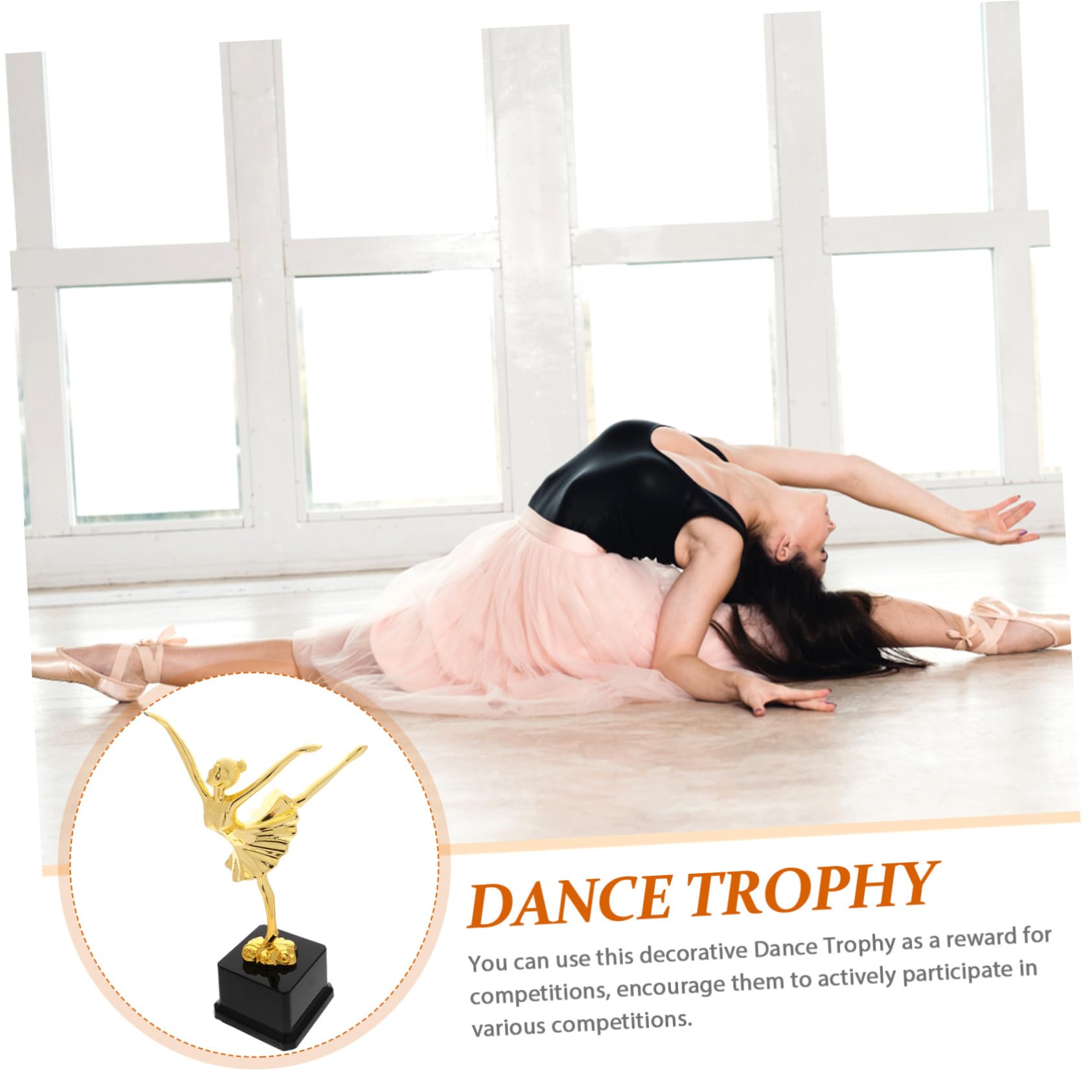 BELLIFFY Gold Dance Trophy Award - Ballet Competition Medal Cup for Kindergarten Graduation, Dance Recital & Performance Prizes - Perfect for Ballet, Jazz, Tap & Hip Hop Dance Awards Ceremonies