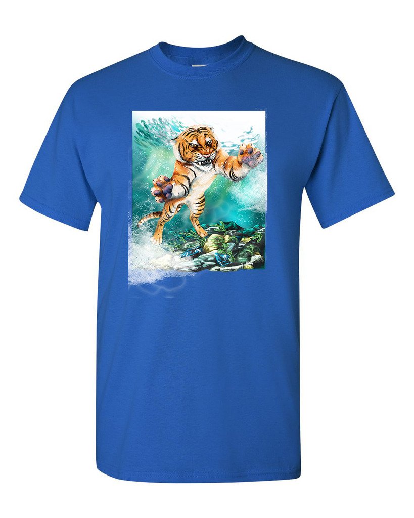 Tanya Ramsey Wild Animal Art DT Adult T-Shirt - Tiger Makeup Graphic Tee for Men & Women | Perfect for Animal Lovers, Art Enthusiasts & Casual Wear
