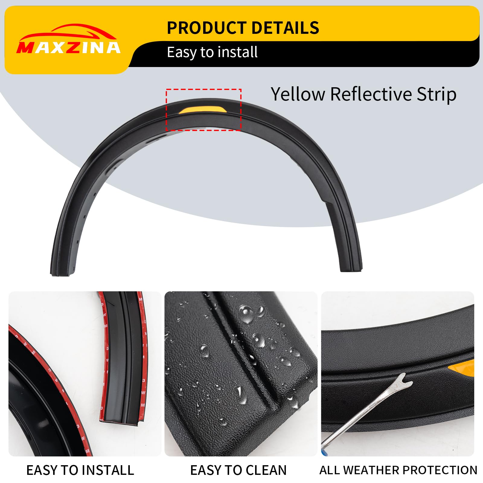 2022-2025 Ford Maverick Fender Flares - Front & Rear Wheel Arch Protector (4PC Set) | No-Drill Installation | Durable Fender Trim Accessories | Perfect for Off-Roading & Truck Customization