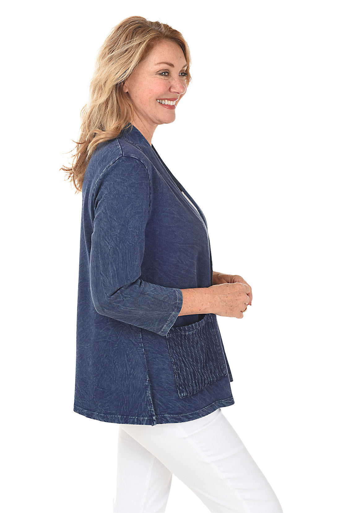 French Terry Double Pocket Cardigan - Soft & Cozy Women's Sweater for Fall & Winter | Lounge, Office & Casual Wear