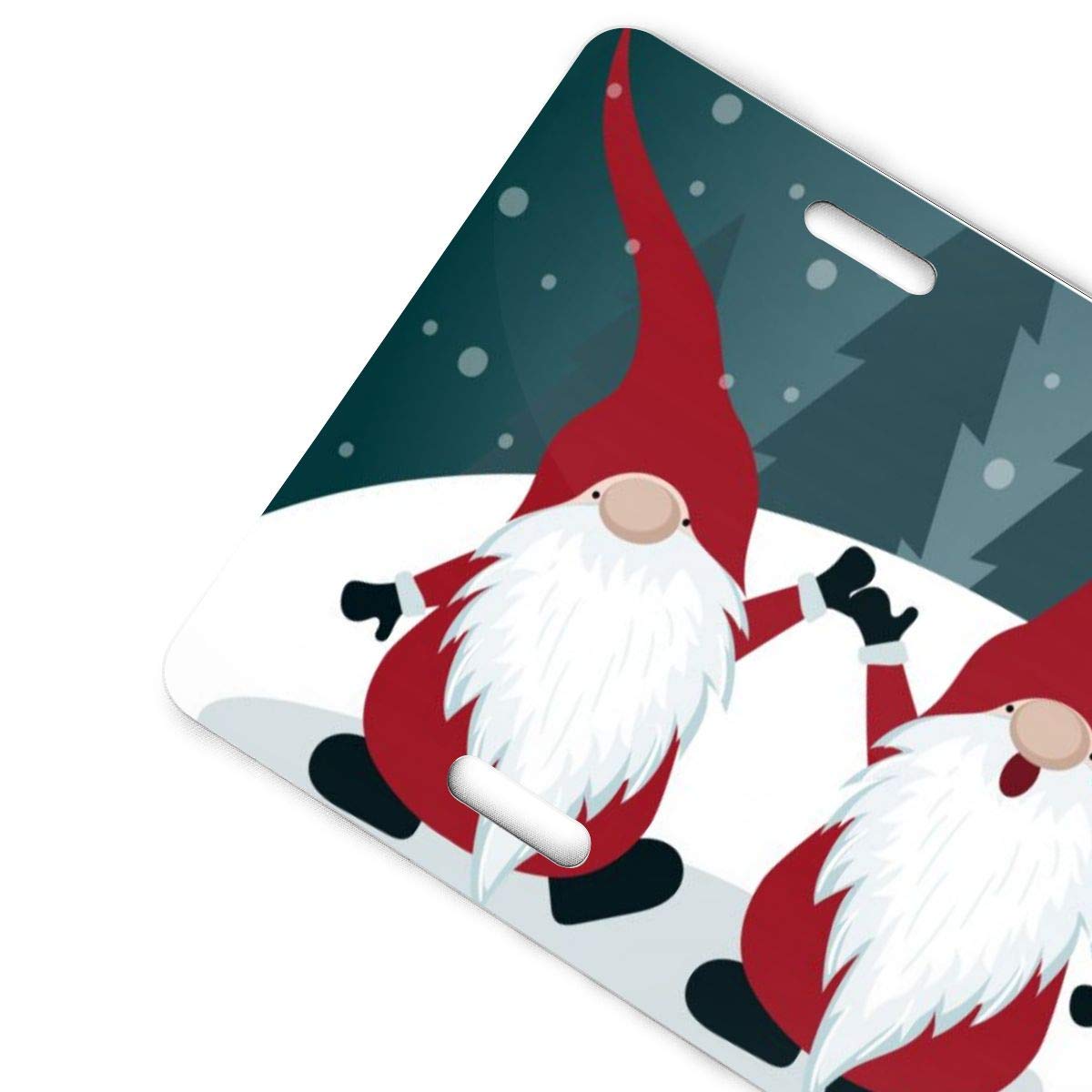 Christmas Gnome Decorative Aluminum License Plate - 6x12 Inch Durable Metal Vanity Plate for Car, Home, Wall Decor - Perfect Gift for Women, Men, Girls & Boys - Holiday Home Decor, Office Decoration & Festive Party Supplies