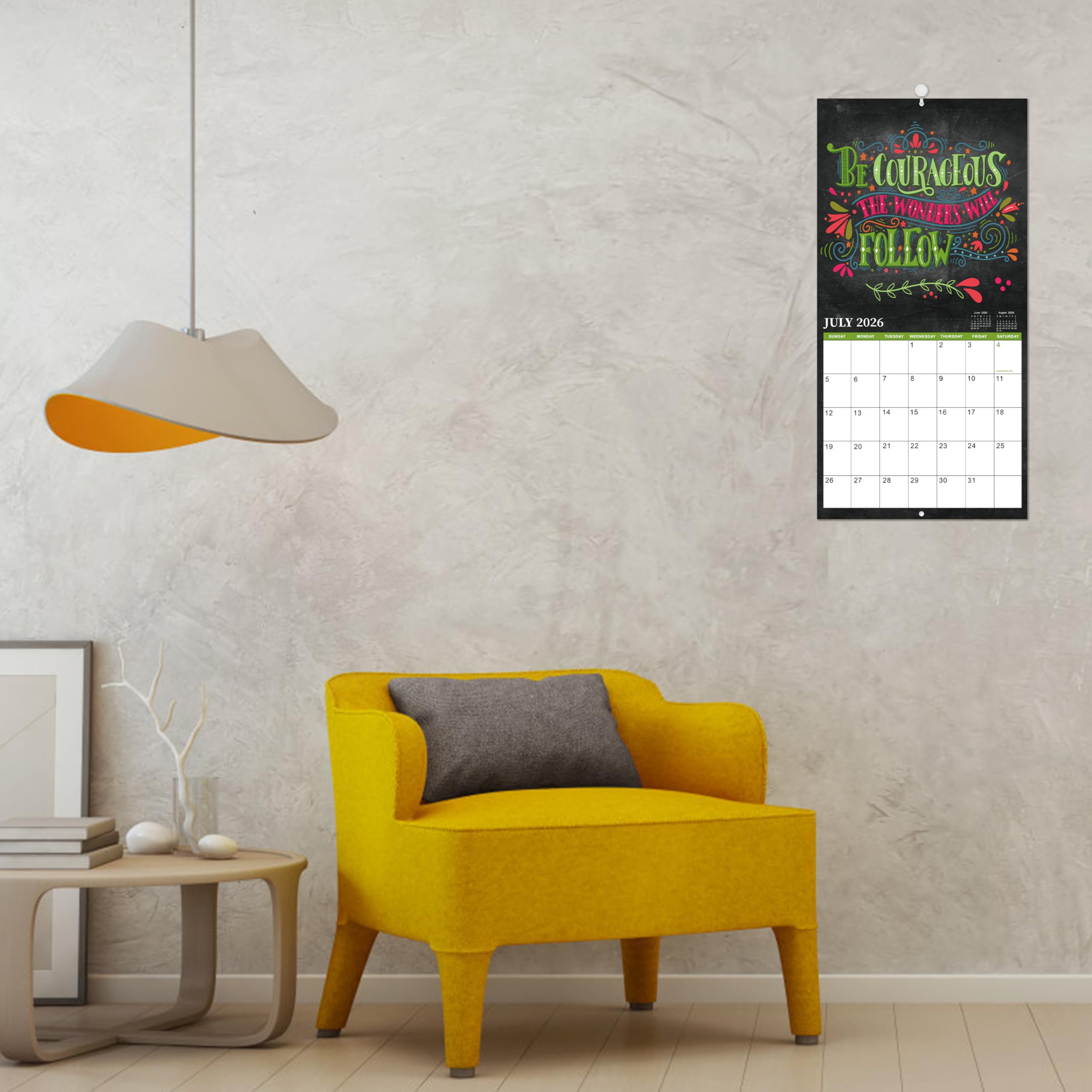 2025-2026 Wall Calendar with Motivational Quotes | 18-Month Large Format (12
