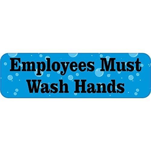 StickerTalk Bubbles 'Employees Must Wash Hands' Sign - 10