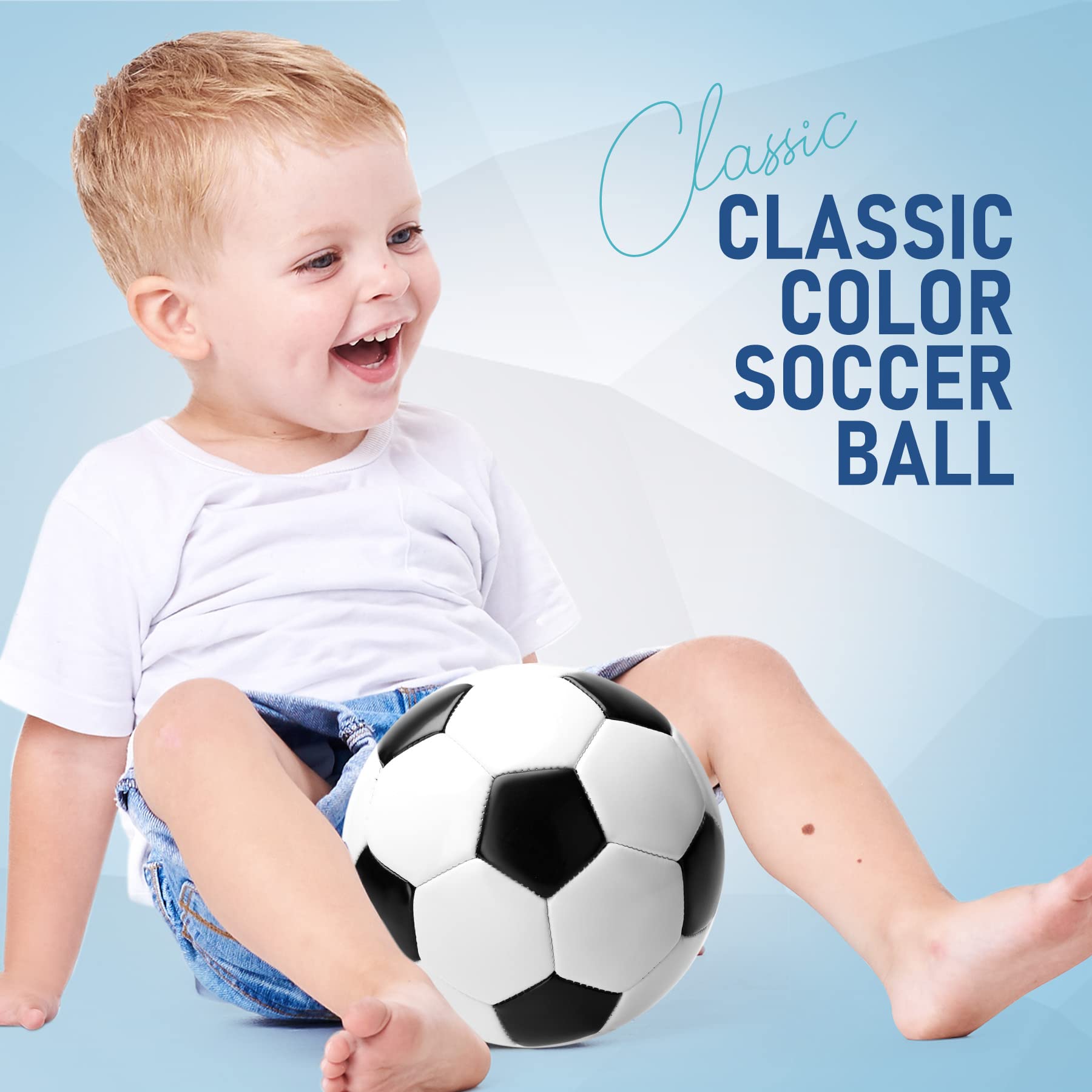 Size 3 Soccer Ball for Kids - Classic & Pink Youth Soccer Ball with Air Pump for Boys & Girls Ages 2-8, Perfect for Indoor & Outdoor Play, Birthday Gifts, Backyard Games & Team Sports Practice