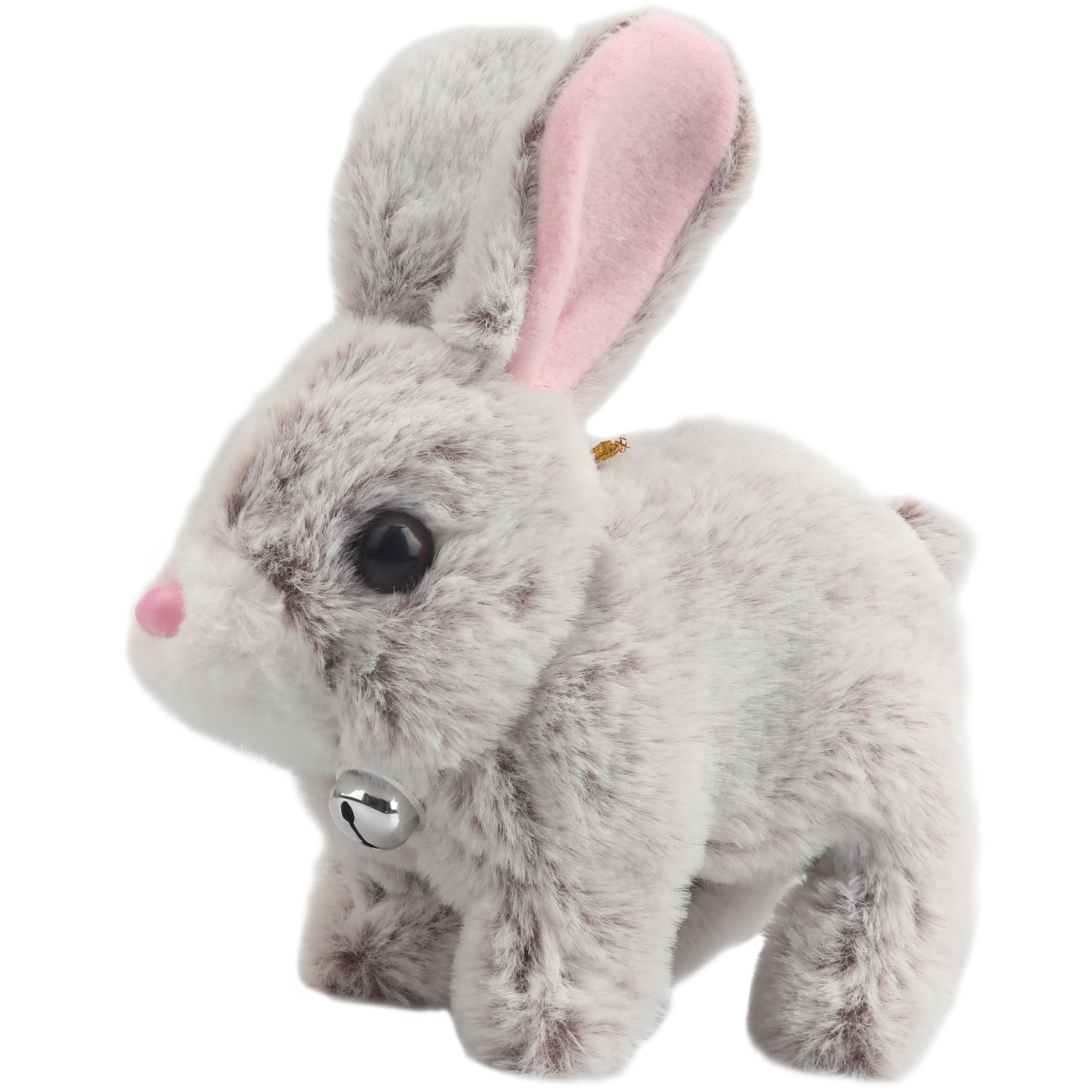 Realistic Interactive Plush Hopping Rabbit Toy for Toddlers & Kids - Walking, Wiggling Ears, Twitching Nose with Sounds - Perfect Easter, Christmas & Birthday Gift (Brown) | Fun Learning Pet Companion for Playtime & Bedtime