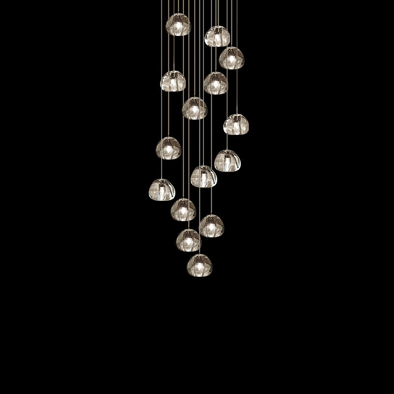 Elegant Crystal Pendant Light - Modern Chandelier for Dining Room, Bedroom & Living Room Decor - Dimmable LED Hanging Lamp for Home & Office Lighting