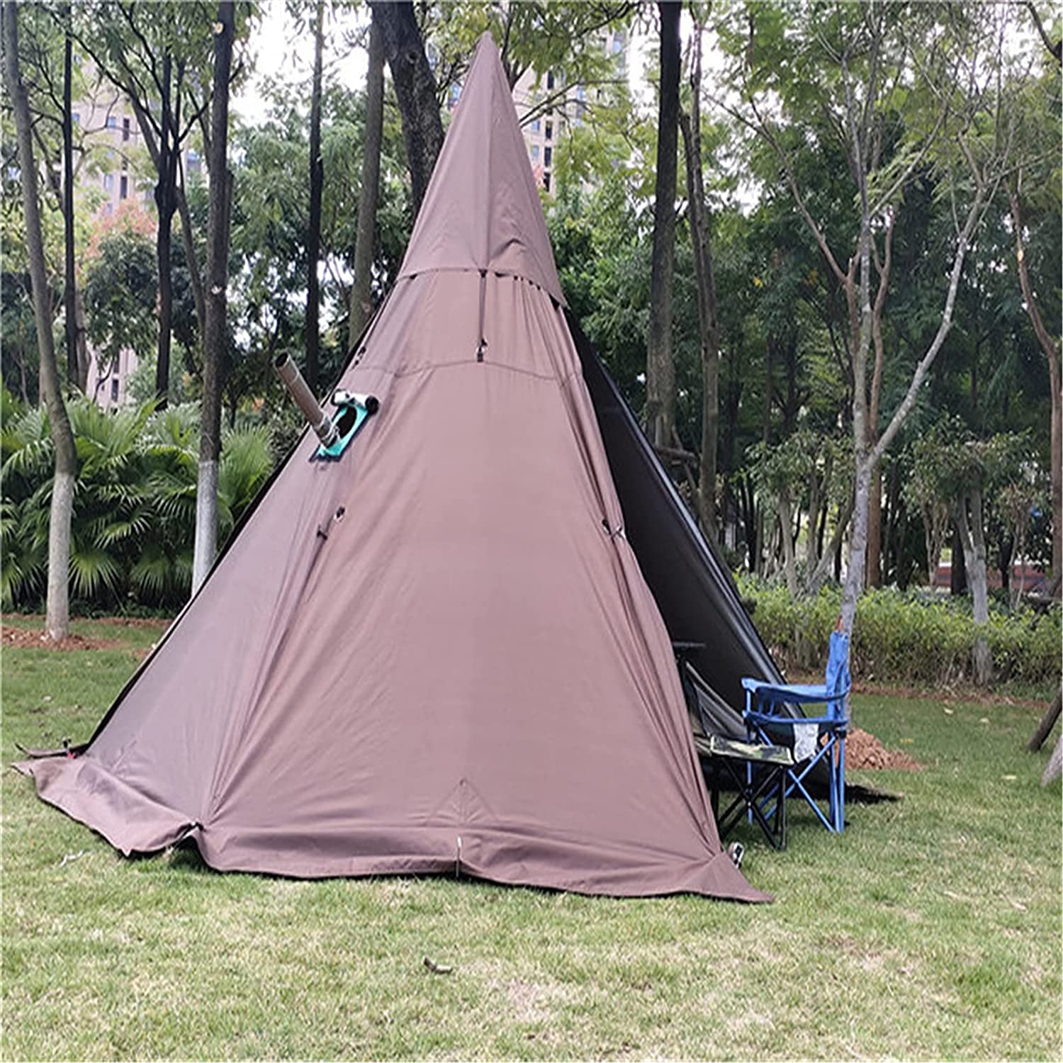 **Premium Pyramid Camping Tent - Double Layer Waterproof Tipi Tent for Outdoor Backpacking, Hiking & Adventures - 160X240CM White - Perfect for Family Camping, Festivals & Wilderness Survival**