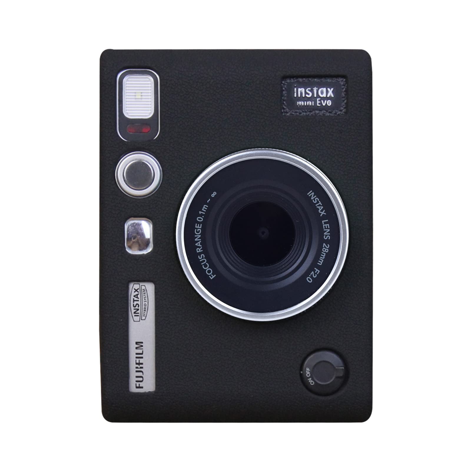 Rieibi Mini EVO Silicone Protective Case for Fujifilm Instax Mini EVO Instant Camera - Soft Rubber Lightweight Cover - Black - Perfect for Travel, Parties & Everyday Protection