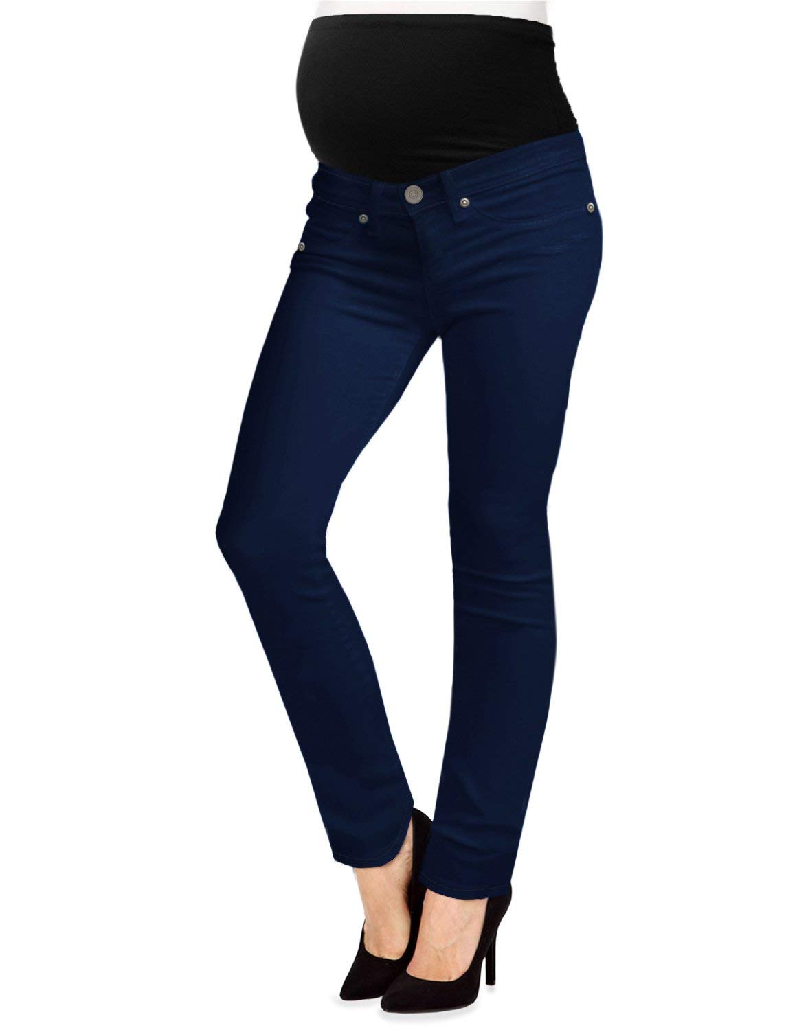Hybrid & Company Super Comfy Stretch Women's Maternity Bootcut Jeans with Real Pockets - Perfect for Pregnancy Comfort & Everyday Wear