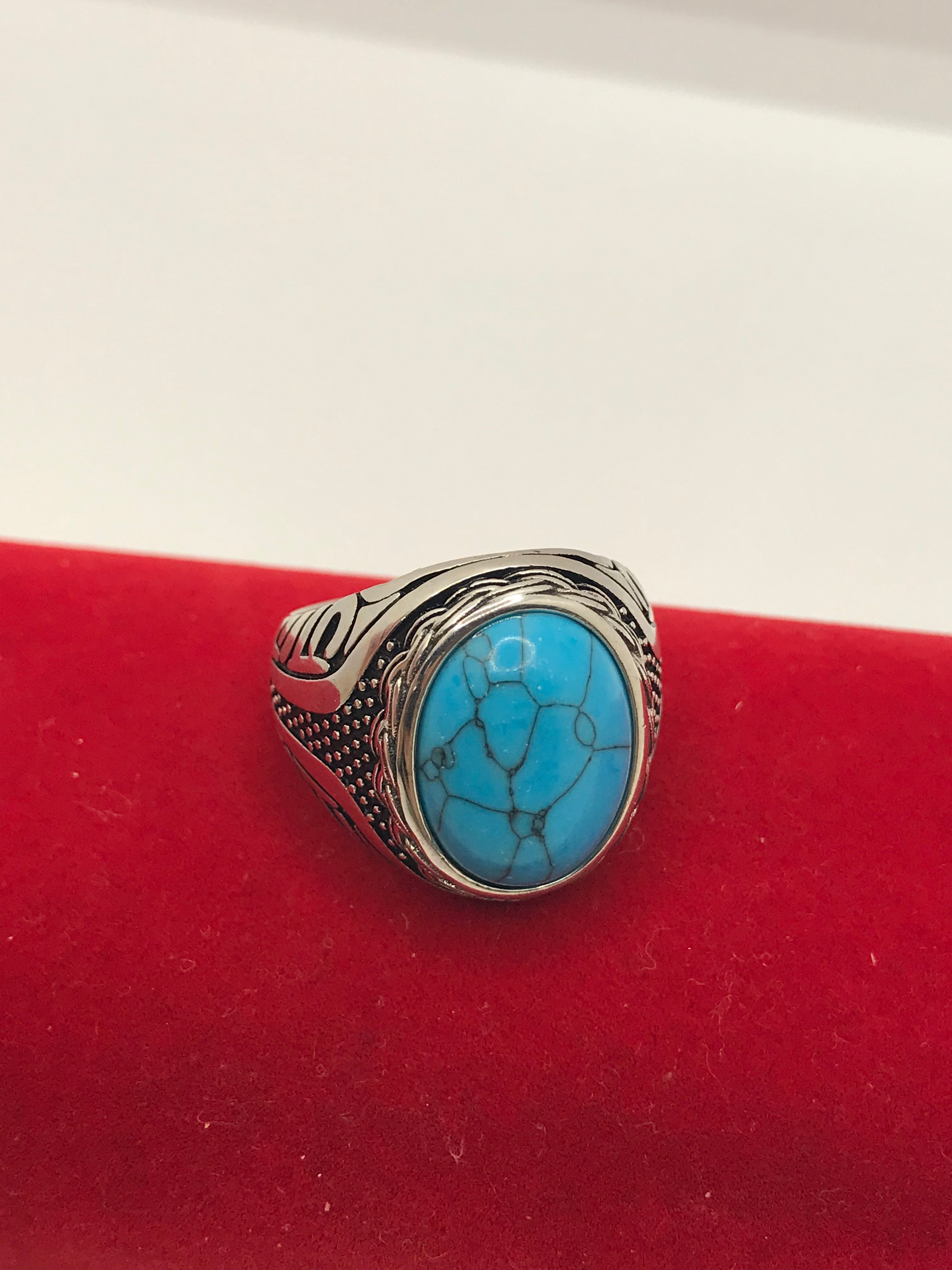 Authentic Sterling Silver Turquoise Ring for Women | Handmade Southwest Jewelry | Perfect for Boho Fashion, Gift Giving & Everyday Wear