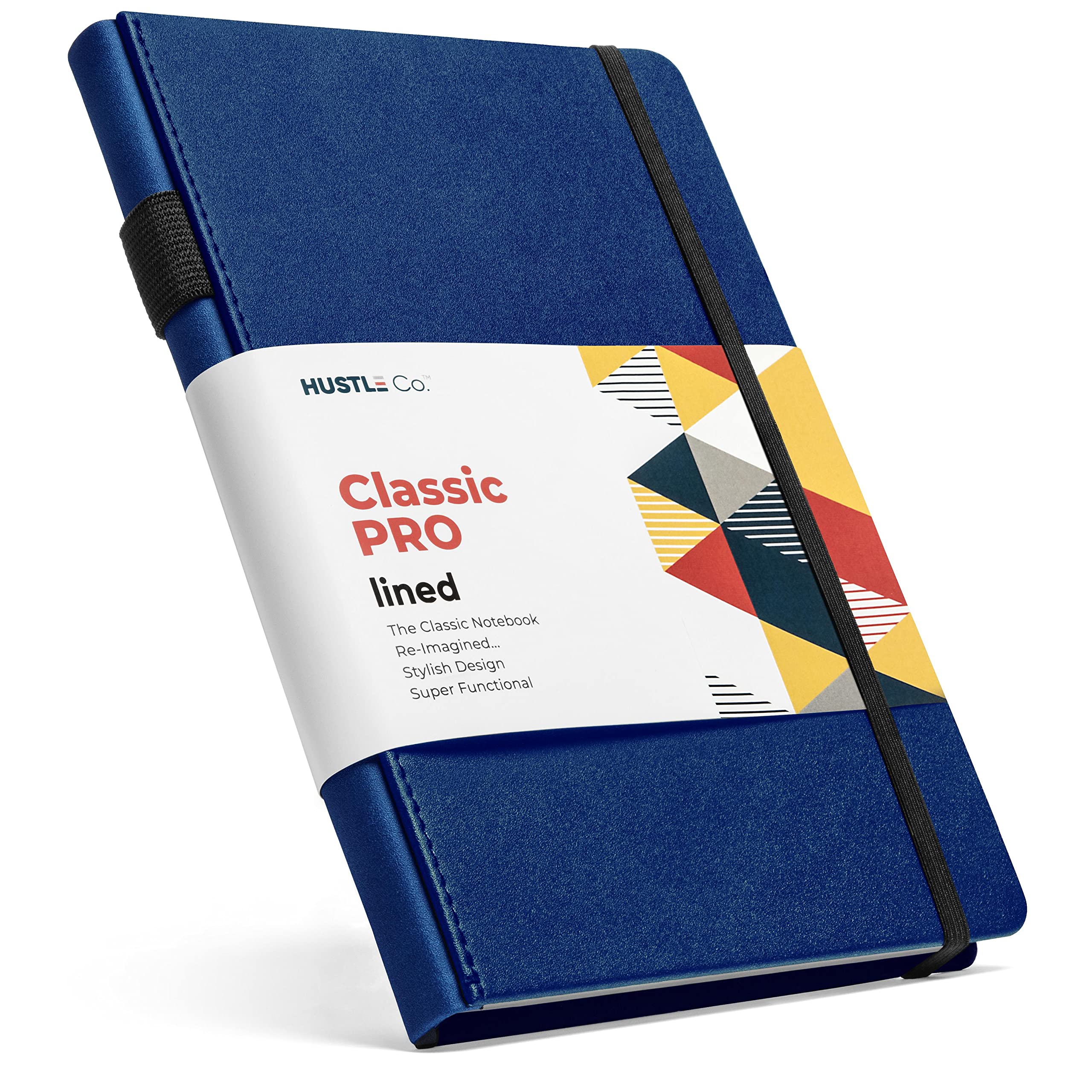 Premium A5 Hardcover Journal Notebook - 5x8 inch Lined Pages, 120gsm Thick Paper, Lays Flat | Executive Notebook for Office, Business, Work | Perfect Gift for Professionals, Men & Women | Ideal for Meetings, Note-Taking & Daily Planning - Blue
