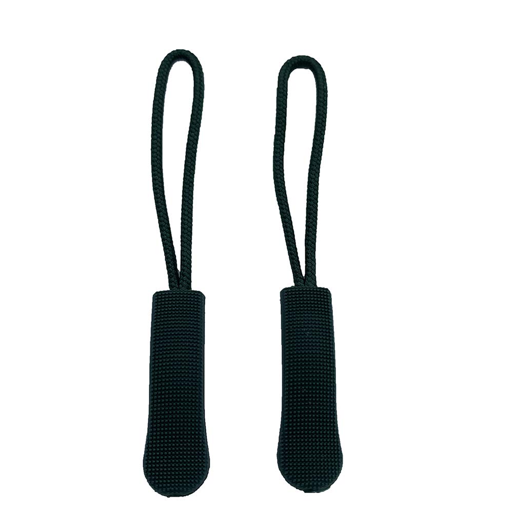 50-Pack Soft Rubber Embossed PVC Zipper Pulls - 6.5CM Replacement Zipper Tabs for Jackets, Luggage, Bags & Backpacks (Dark Green) | Durable & Easy-Grip Zipper Accessories for Outdoor Gear, Travel Essentials & Daily Use