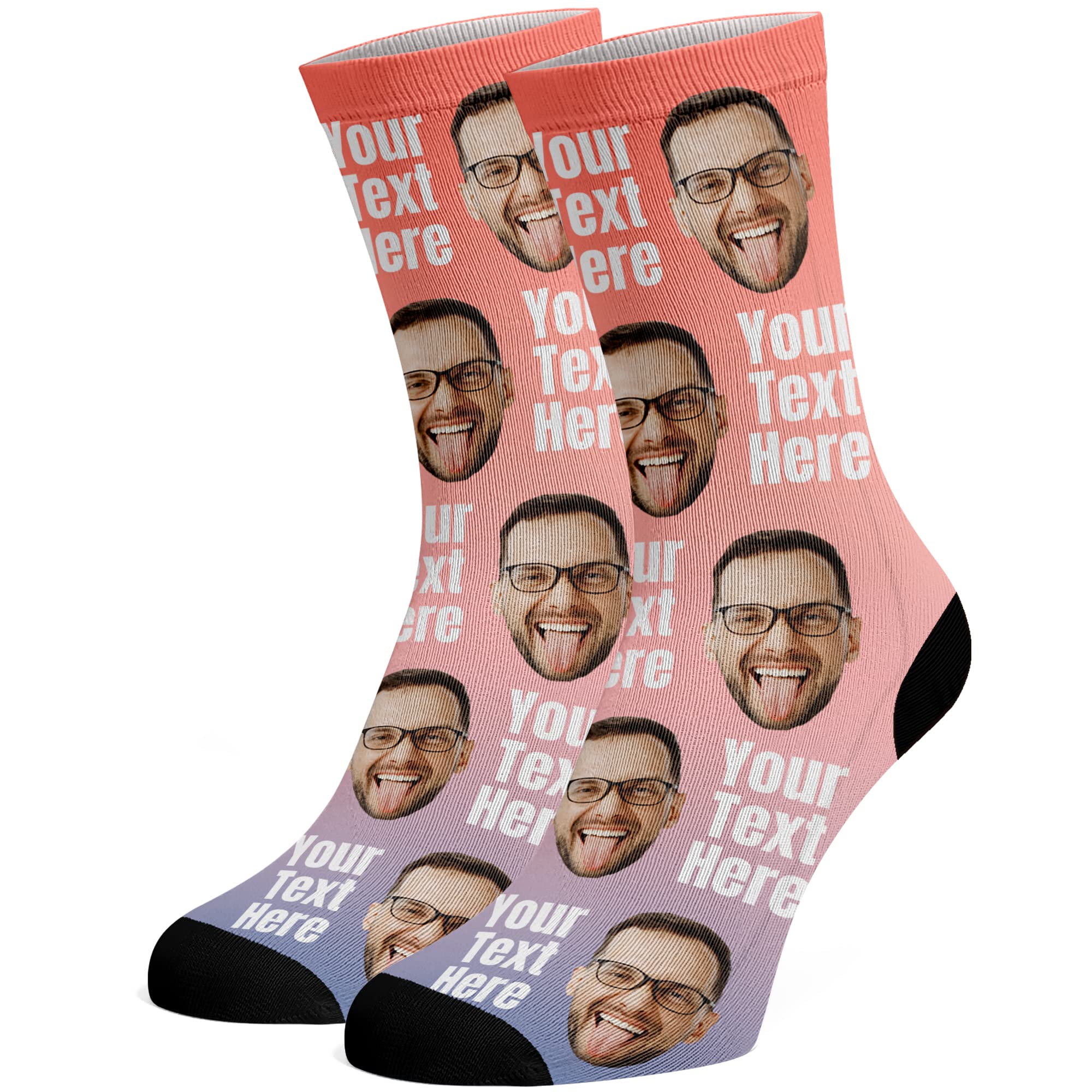Custom Face Socks - Funny Personalized Socks with Faces for Men & Women - Unique Gifts for Cat & Dog Lovers - Perfect for Birthdays, Christmas & Cosplay Costumes