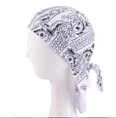 Stylish Biker Durag with Paisley Bandana Design - Comfortable & Breathable for Motorcycle Riders - Perfect for Cycling, Workouts, and Urban Fashion