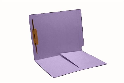 Premium Lavender File Folders with 1 Fastener, 1/2 Pocket & End Tab - Perfect for Office Organization, School Supplies & Document Storage