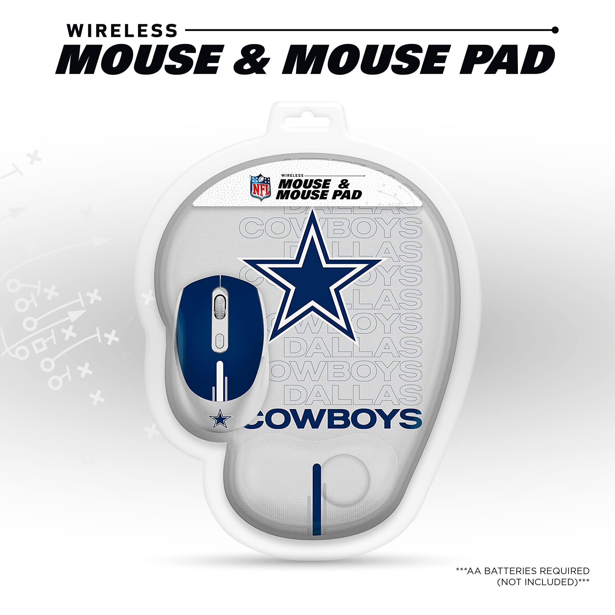 SOAR NFL Buffalo Bills Wireless Mouse and Gaming Mouse Pad Set - Perfect for Gaming, Office Work, and Sports Fans