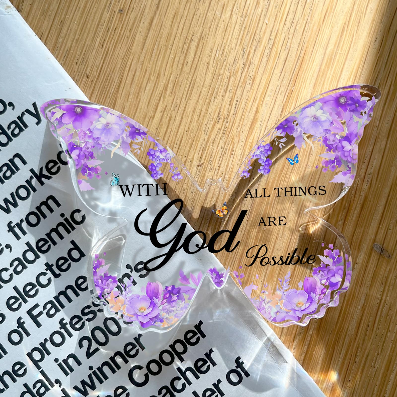 Inspirational Purple Desk Decor for Women - Elegant Office & Home Table Decoration, Religious Gift Idea for Birthday & Special Occasions | Perfect for Workspace Motivation & Spiritual Spaces
