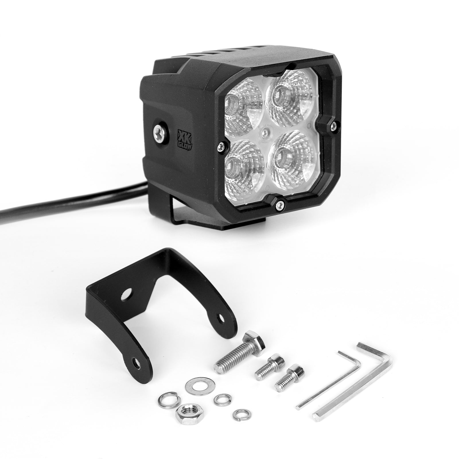 20W RGB LED Pod Lights with Flood Beam - Waterproof Off-Road Lighting for Trucks, ATVs, Boats - Perfect for Night Driving, Camping & Outdoor Adventures