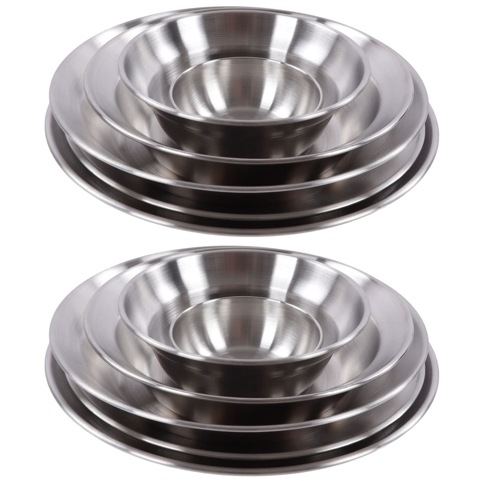 12-Piece Stainless Steel Camping Mess Kit with Storage Bag - Portable Dinnerware Set for Outdoor Camping, Hiking, Picnics & BBQ | Includes Plates, Bowls & Utensils | Durable & Lightweight for Travel Adventures