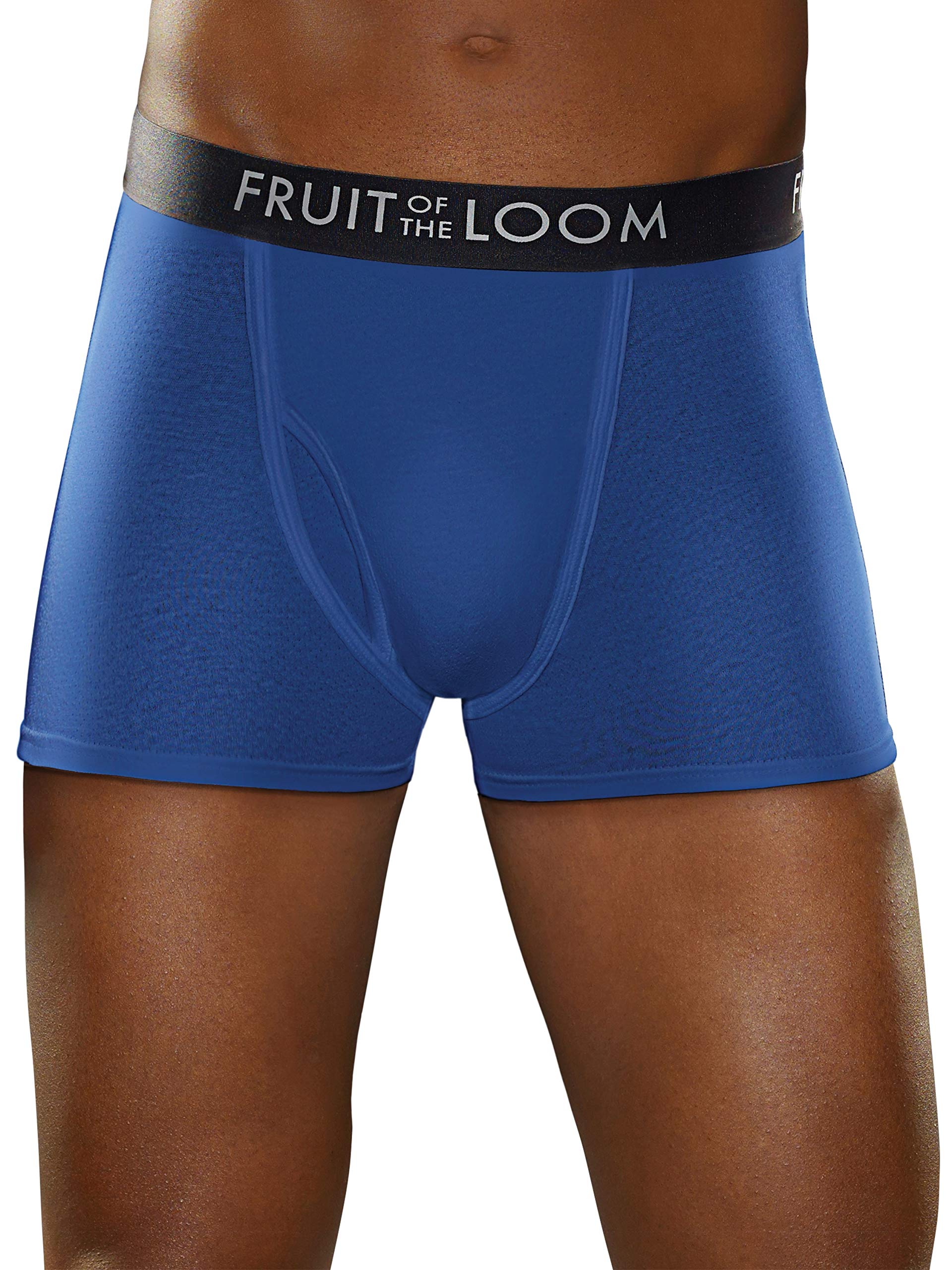 Fruit of the Loom Men's Cotton Boxer Briefs - Soft Breathable Underwear with Short Leg for All-Day Comfort | Perfect for Workout, Lounge & Everyday Wear