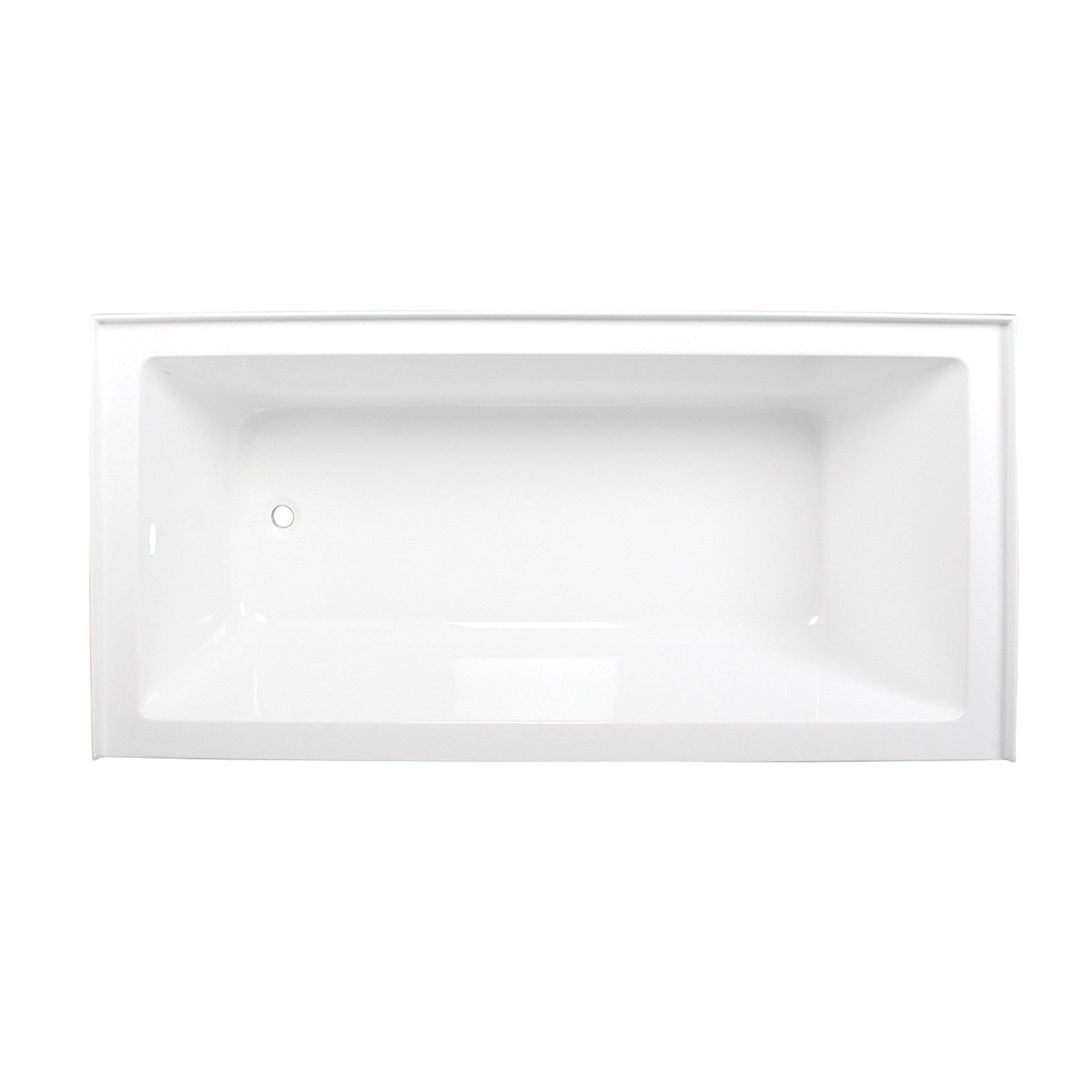 Aqua Eden VTAP663222L 66-Inch Acrylic Rectangular 3-Wall Alcove Bathtub - Left Hand Drain, Glossy White - Perfect for Modern Bathrooms & Spa-Like Retreats