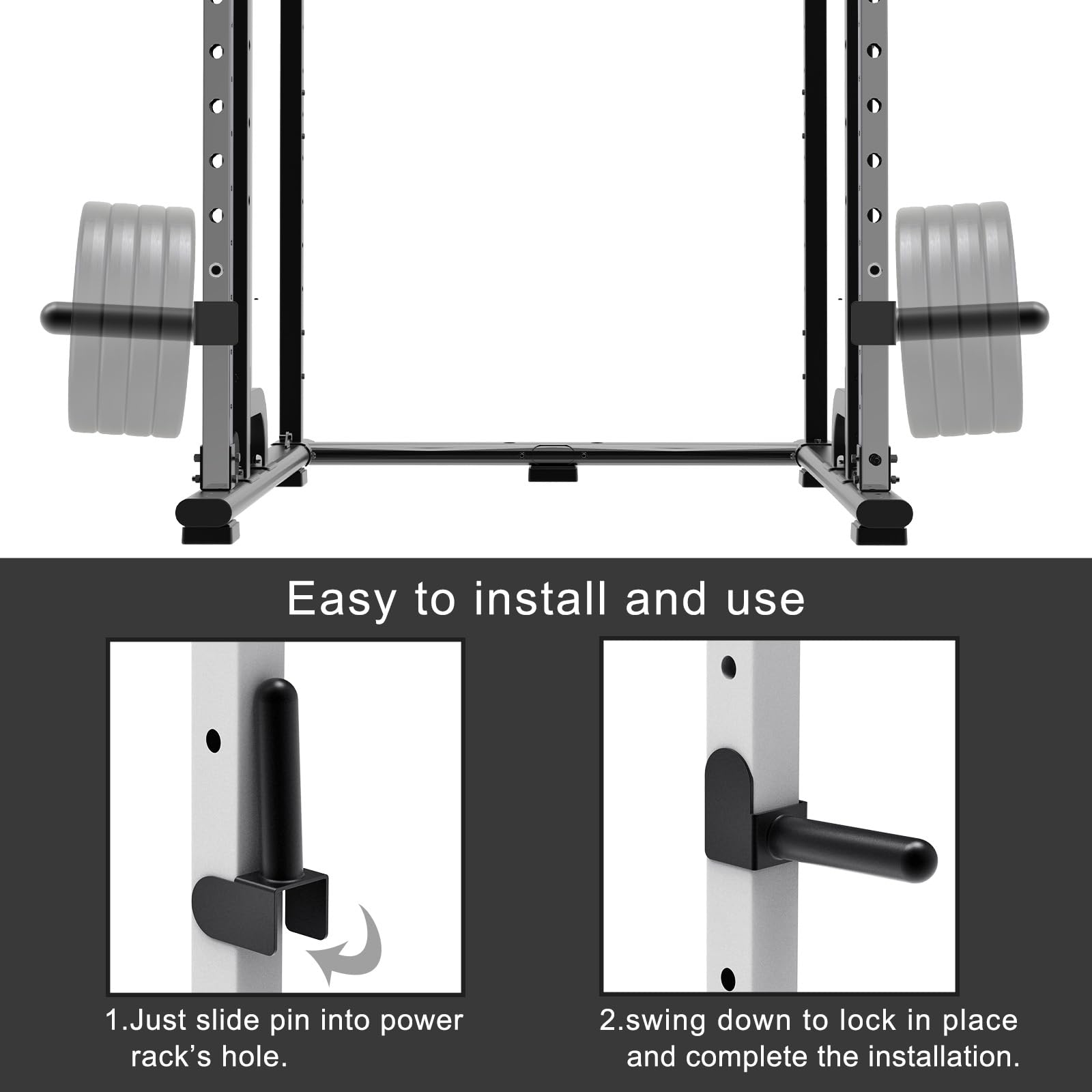 Kipika Weight Plate Holder for 2x2 and 3x3 Power Rack - Heavy Duty Gym Equipment Storage Attachment - Compatible with Standard 1-inch & Olympic 2-inch Weight Plates - Set of 2 - Perfect for Home Gym and Commercial Fitness Centers