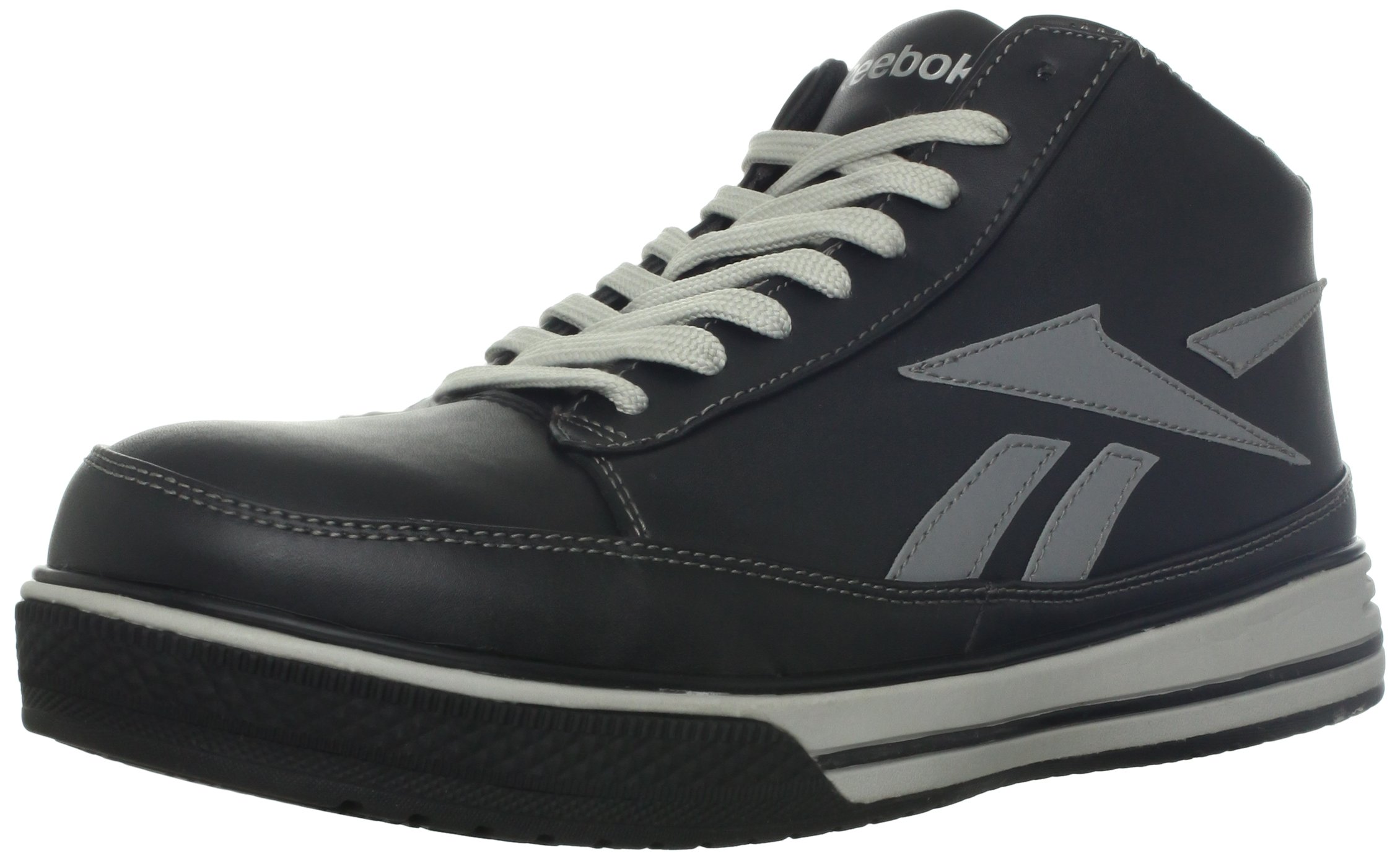 Reebok RB3755 Woha Men's Safety Work Shoes - Black/Grey - Slip Resistant, Comfortable & Durable for Construction, Warehouse & Industrial Jobs
