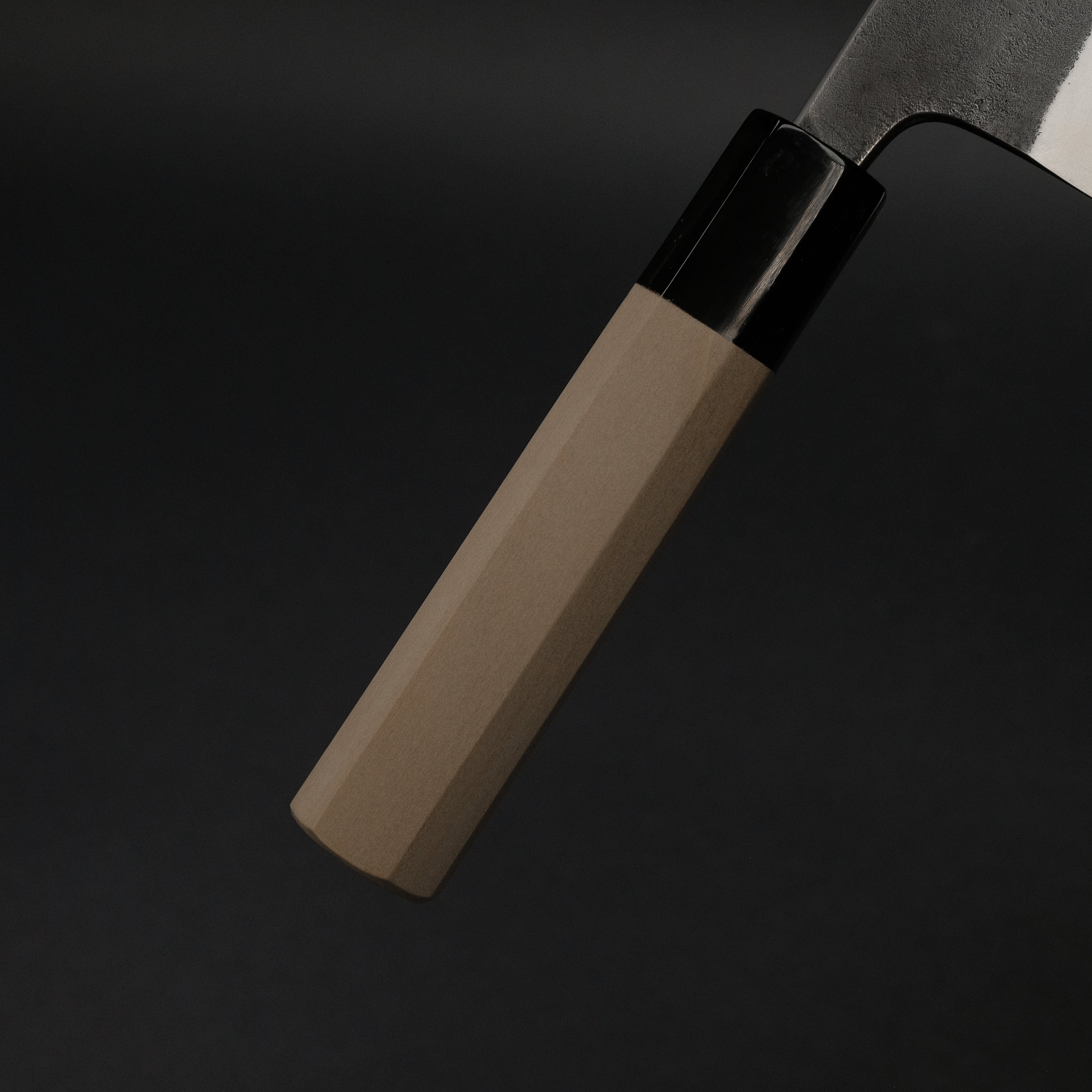 Premium Toshihiro Wakui White #2 Steel Nashiji Santoku Knife 165mm with Magnolia Wood Handle - Japanese Kitchen Knife for Slicing, Dicing & Chopping Vegetables, Meat & Fish