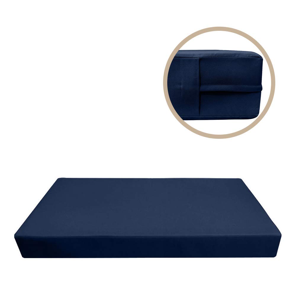 Style2 AD101 Full Size 5-Piece Knife Edge Outdoor Daybed Mattress Cushion Set with Bolster Pillows - Perfect for Patio, Poolside & Garden Lounging