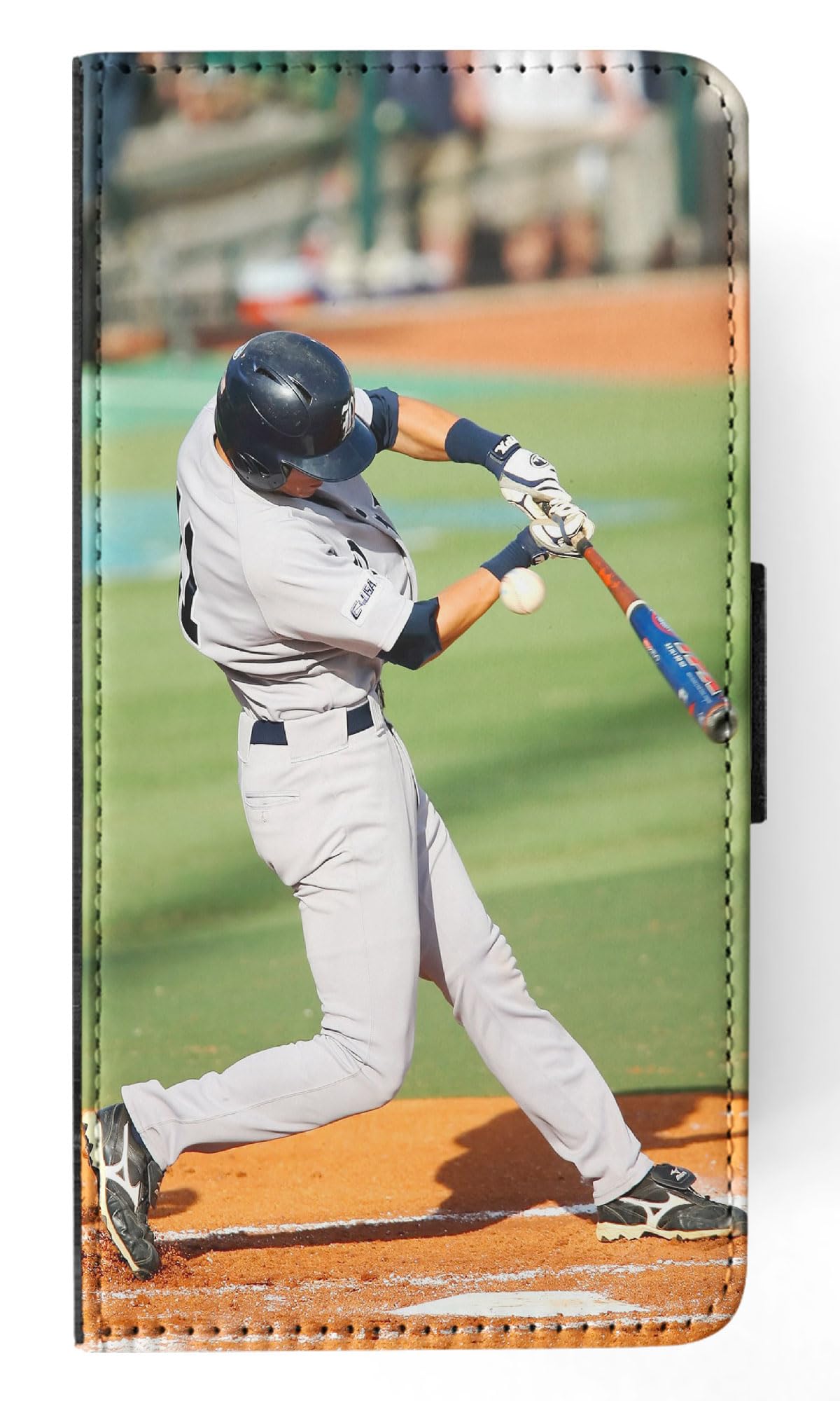 Foxercases Flip Wallet Case for Samsung Galaxy S23+ - Baseball Batting Design, Perfect for Sports & Daily Use