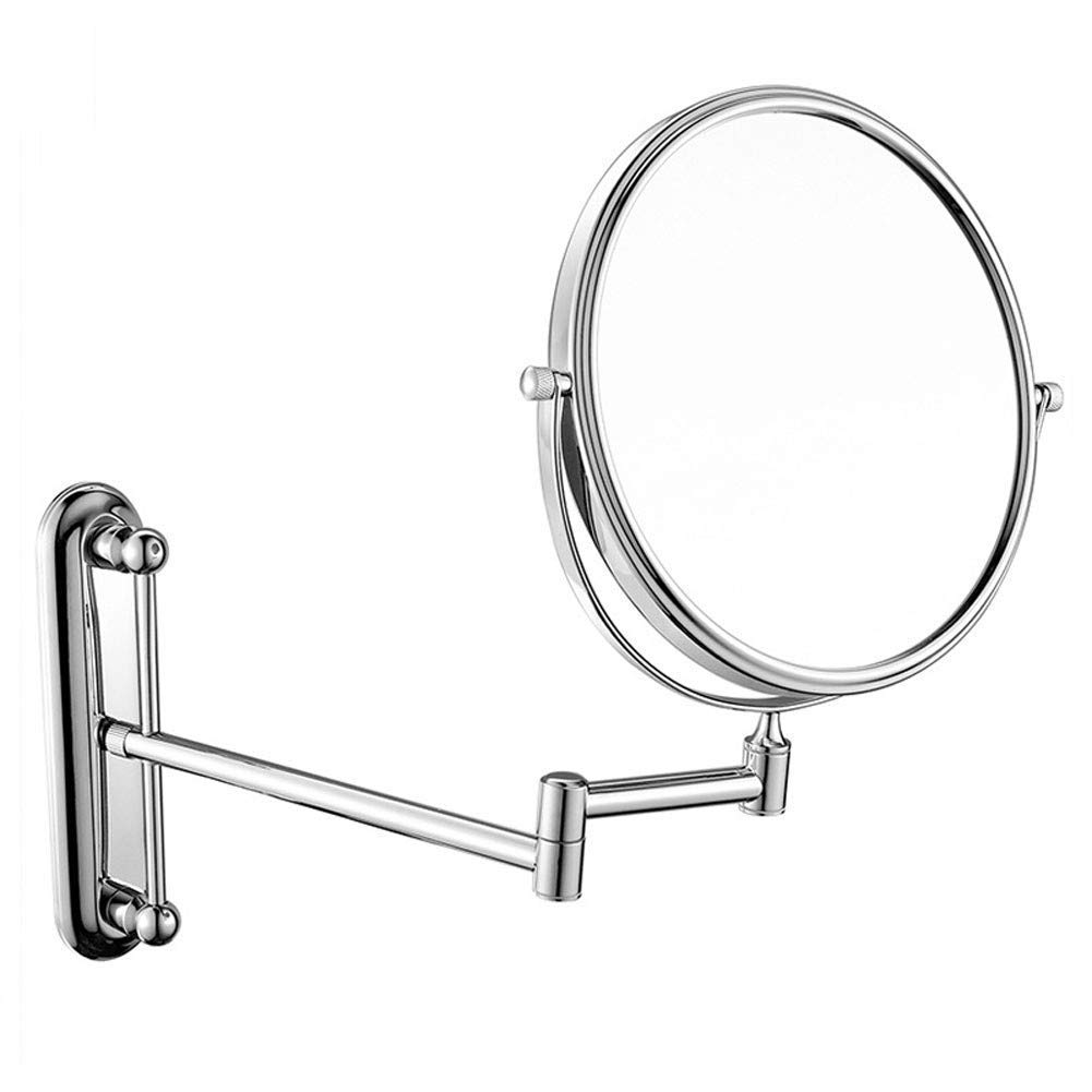 10X Magnifying Wall Mounted Mirror - 360° Swivel & 8 Inch Extendable Arm, Double-Sided Round Bathroom Mirror for Shaving, Makeup & Grooming | Perfect for Vanity, Spa & Salon Use