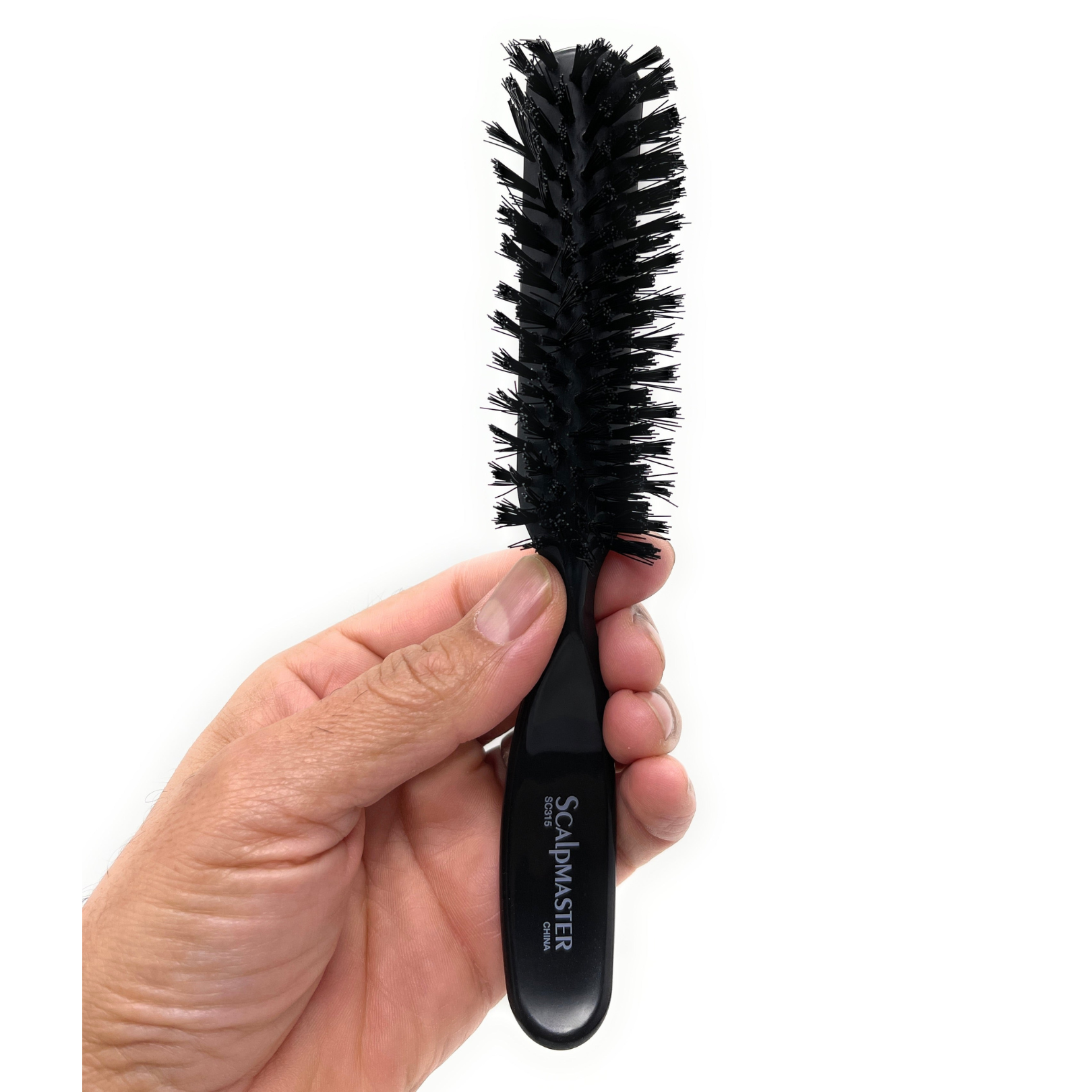 Scalpmaster Hair Brush - Smooth Round Neck Nylon Bristle Hairbrush for Detangling & Styling - Perfect for Wet/Dry Hair, Salon & Home Use