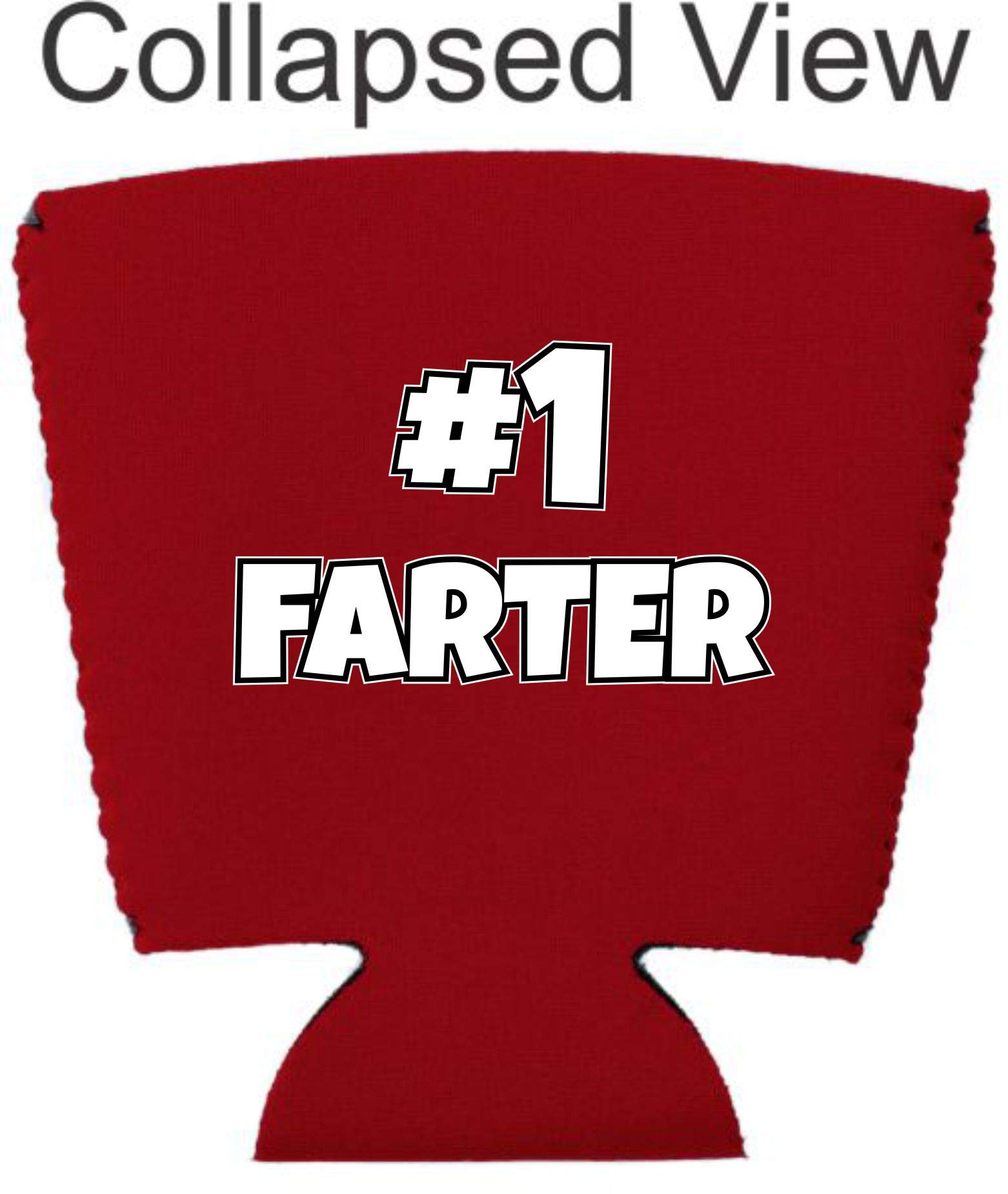 #1 Farting Party Cup Coozie - Insulated Beer Can Holder for Funny Gifts & Pranks (Red, 1 Pack) - Perfect for Bachelor Parties, Gag Gifts & Drinking Games