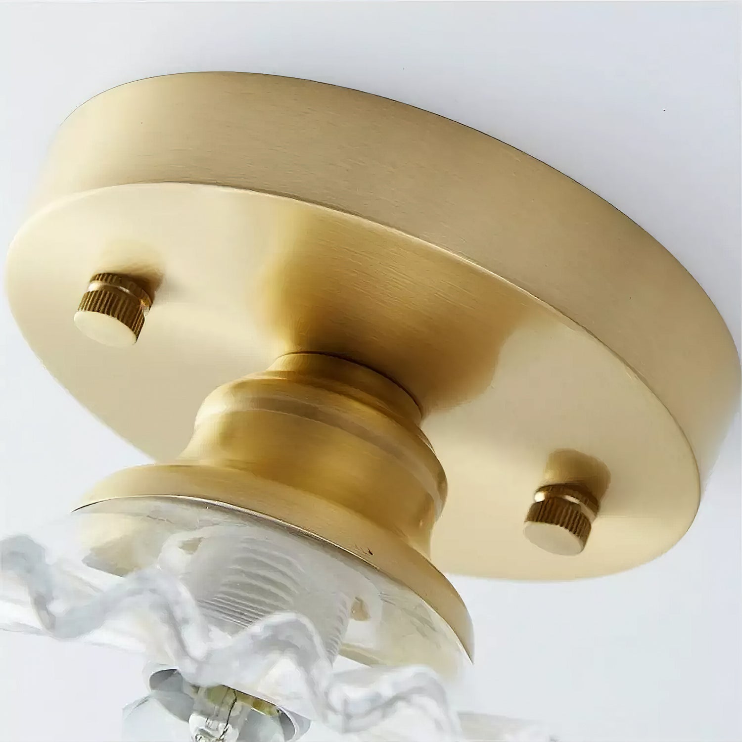 Ozara Modern Trumpet Ceiling Light Fixture - Brushed Nickel Finish, 3-Light Semi Flush Mount for Dining Room, Bedroom or Hallway Lighting