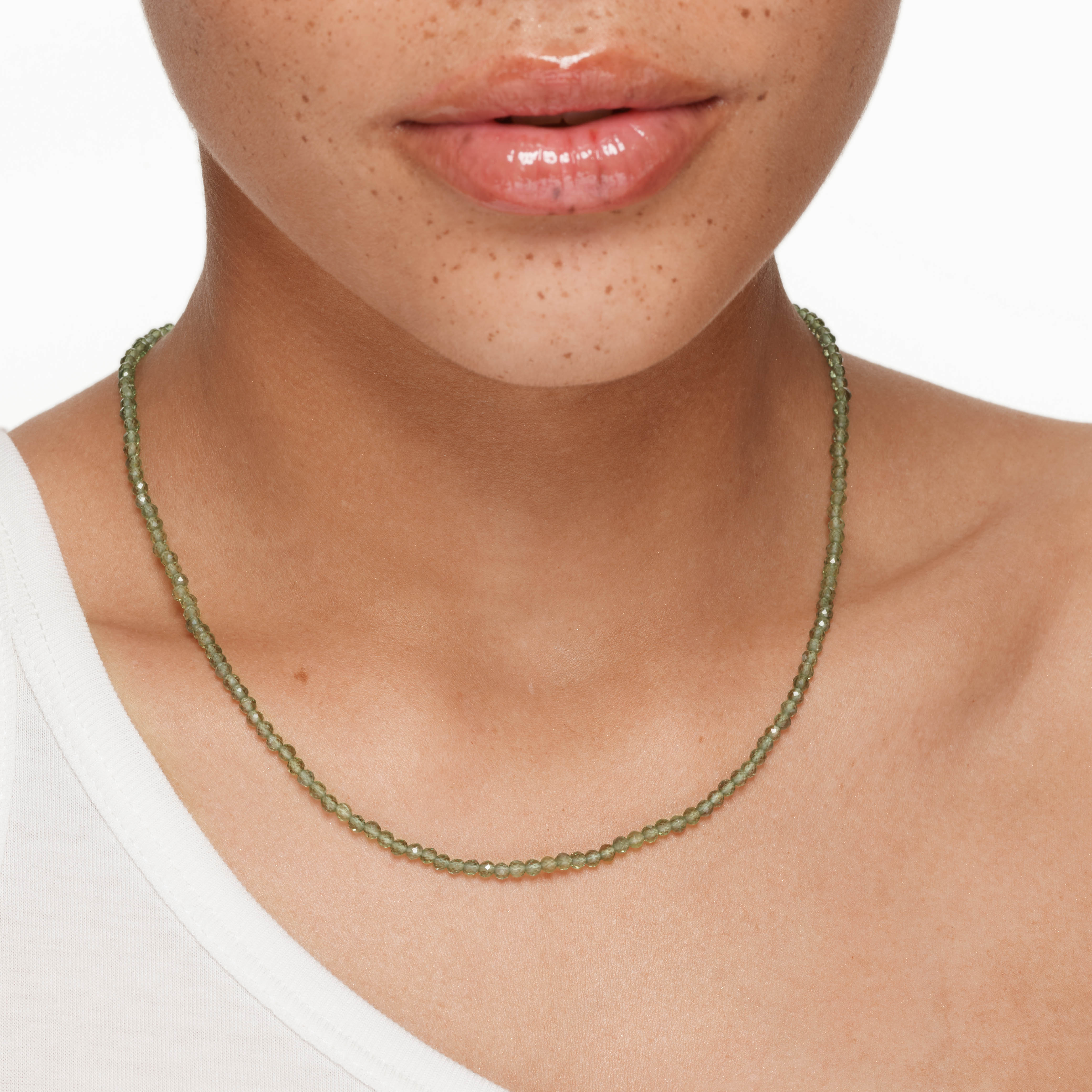 Micro Aventurine Bead Gold Necklace - Spiritual Healing Jewelry for Meditation & Energy Balancing