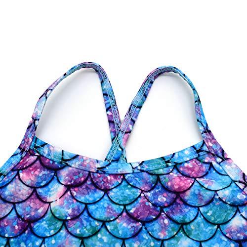 Mermaid Blue & Pink Swimsuit for Women - High Waisted Bikini Set, Tummy Control Swimwear for Beach, Pool, Vacation | Summer Swimsuits for Tropical Getaways & Water Sports