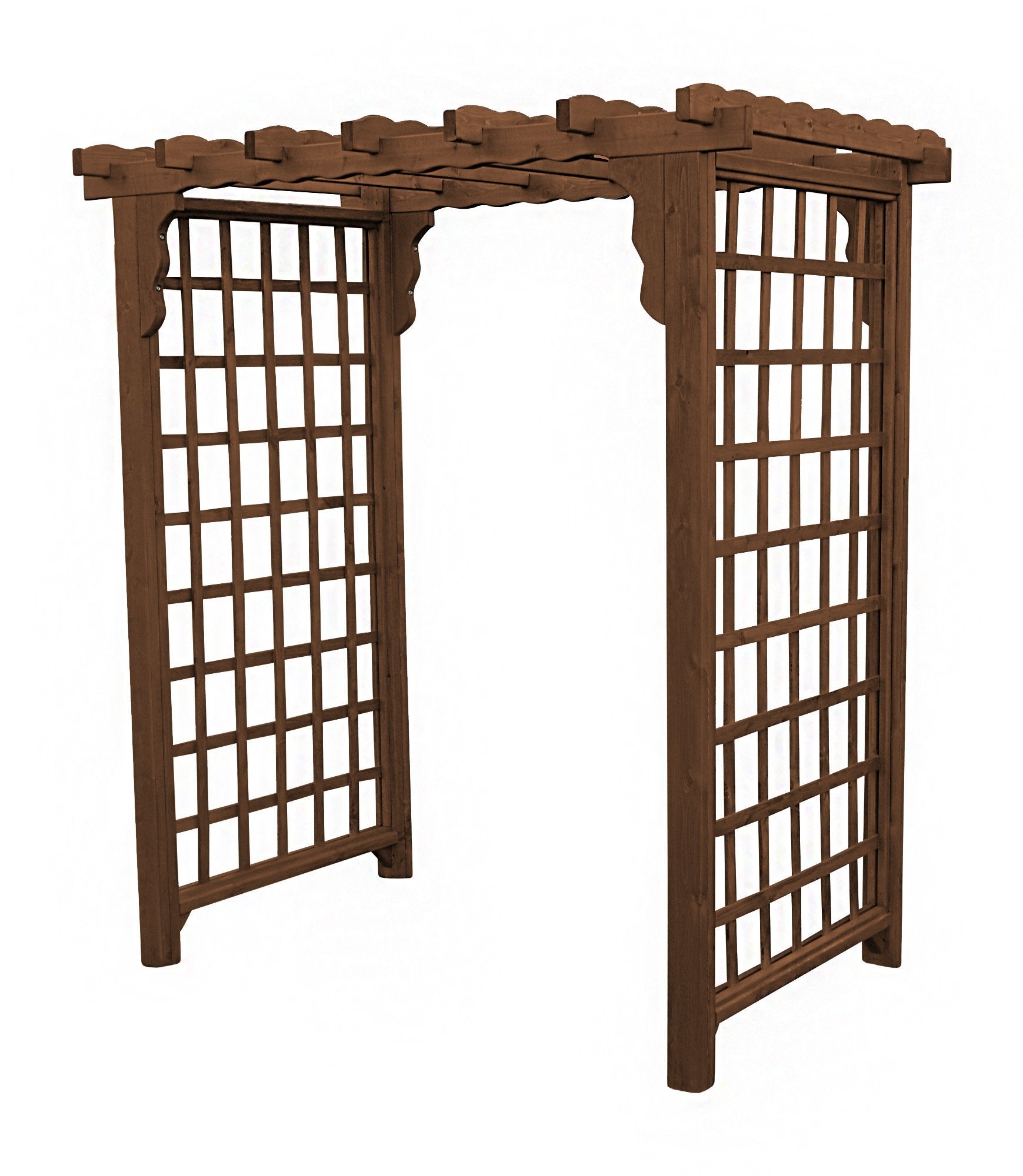Amish Handcrafted Cedar Wood Lexington Arbor - Rustic Garden Arbor for Outdoor Weddings, Backyard Decor & Landscaping