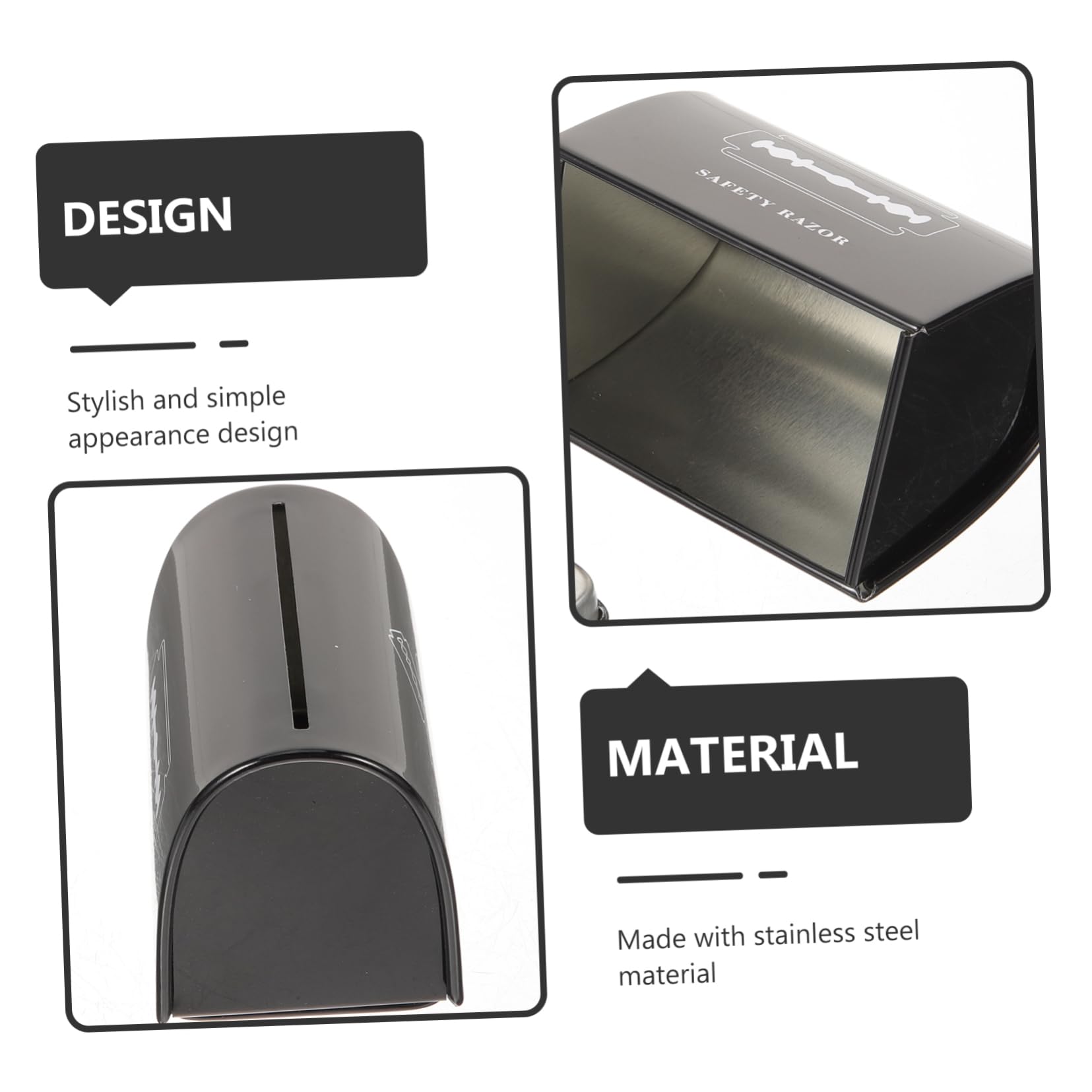 Premium Stainless Steel Safety Razor Blade Disposal Case - Portable Shaving Blade Holder & Recycle Bin for Disposable Razor Blades | Safe & Eco-Friendly Shaving Accessory for Home, Travel, and Barbershop Use