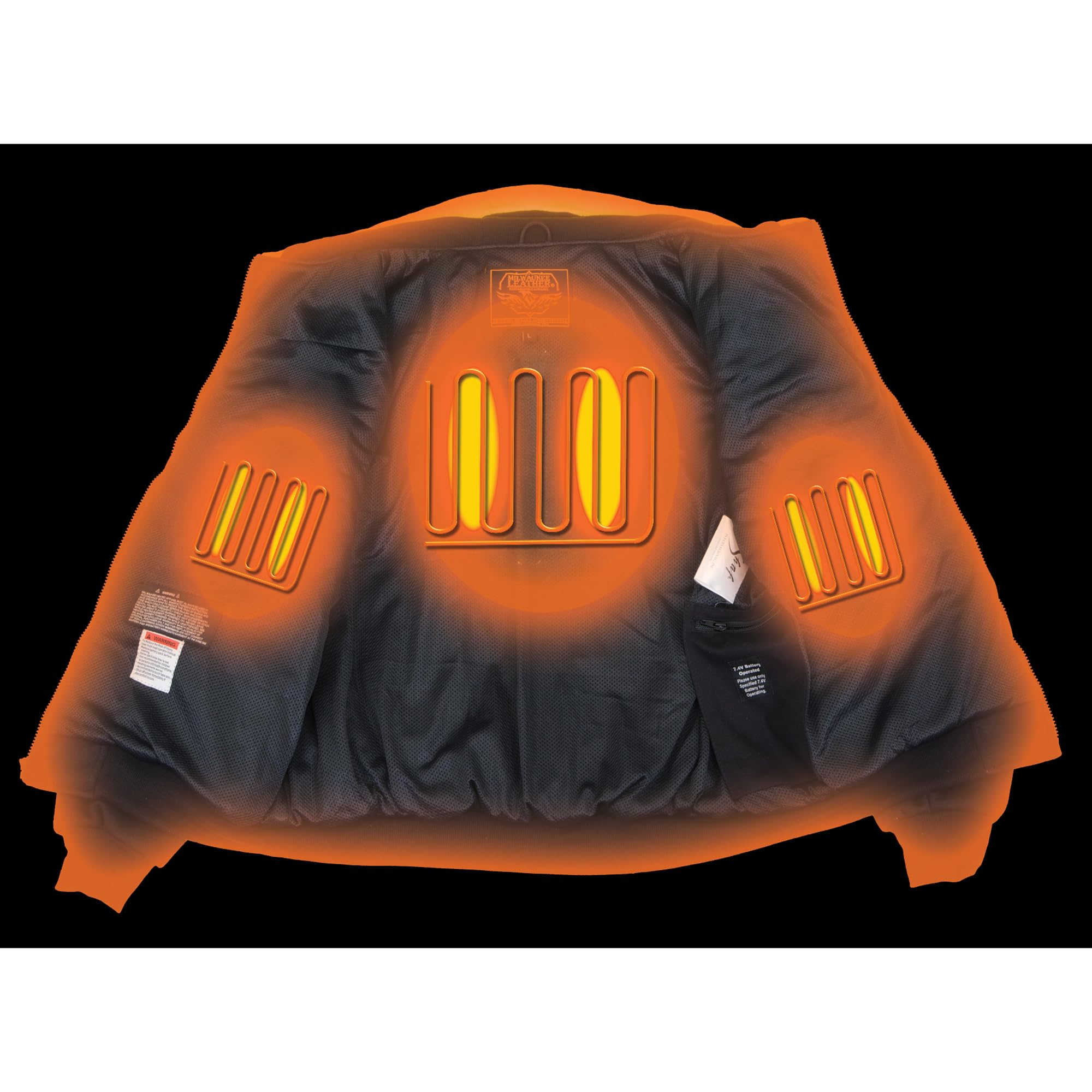 Nexgen Heat Men's High Visibility Green Heated Jacket with Front & Back Heating Elements - Includes Rechargeable Battery Pack for Outdoor Work & Winter Sports