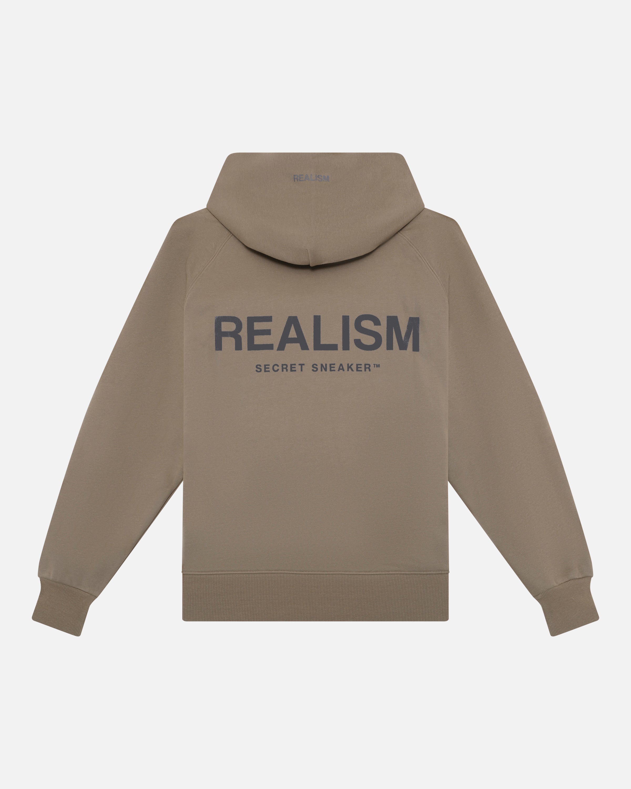 SSS Realism Reflective Hoodie with Back Logo - Cement Grey for Running, Cycling & Night Safety