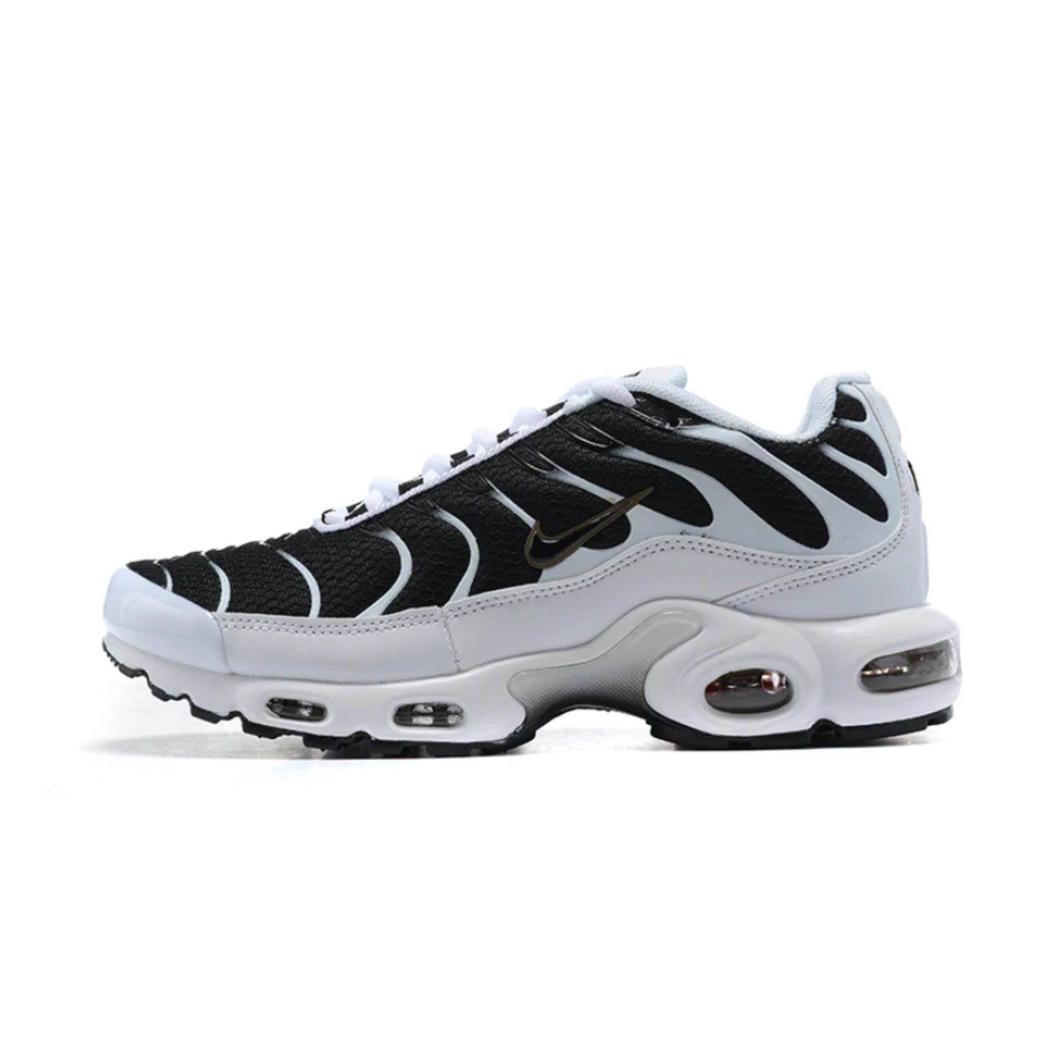 Nike Air Max Plus Killer Whale Sneakers - White Black Metallic Pewter - Running, Gym & Casual Wear for Men & Women