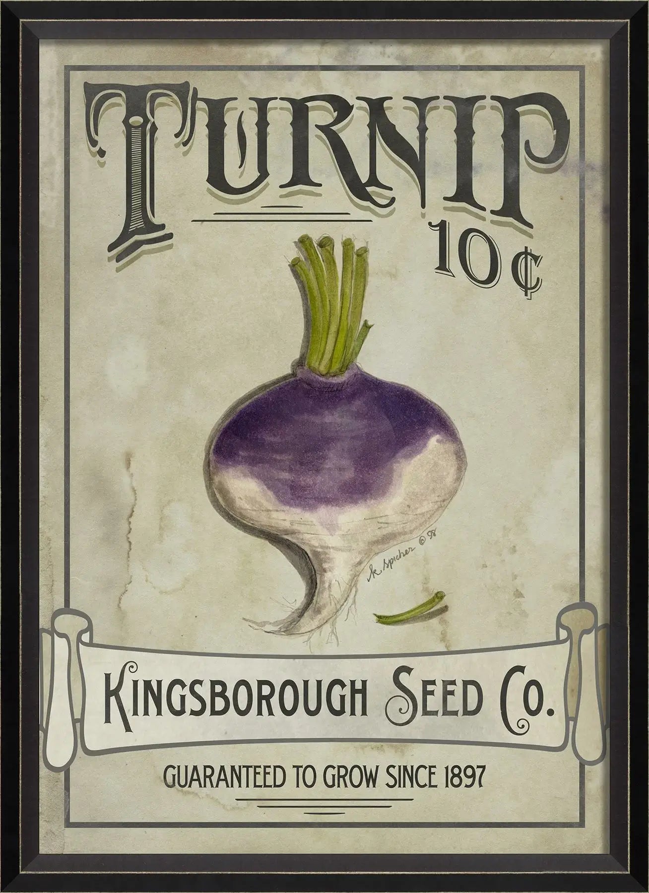 Farmers Market Vegetable Art Print - Rustic Farmhouse Decor for Kitchen, Dining Room & Country Style Home