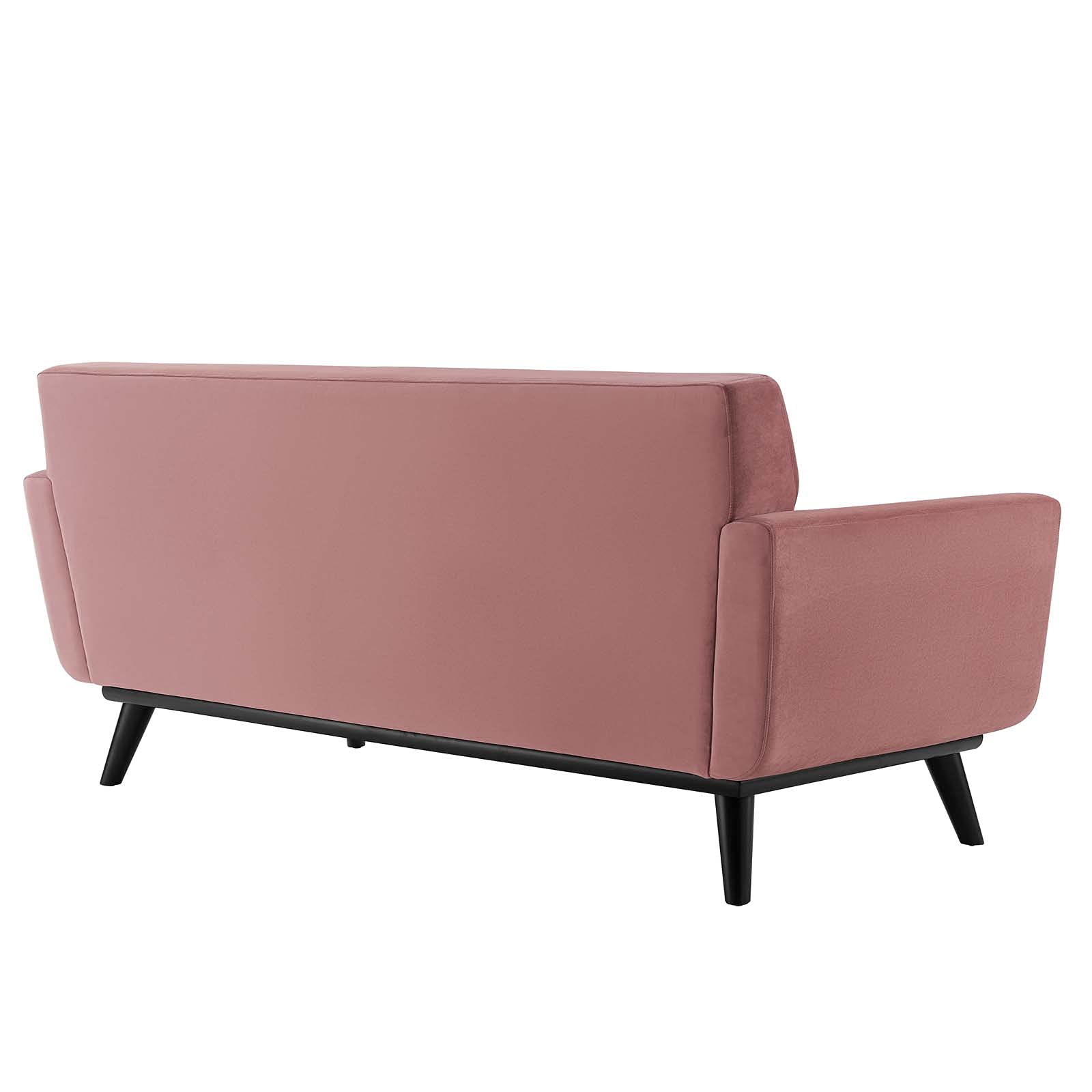 Modway Engage Channel Tufted Performance Velvet Loveseat Sofa - Dusty Rose Pink | Small Space Living Room Furniture | Perfect for Apartments, Dorms & Cozy Spaces