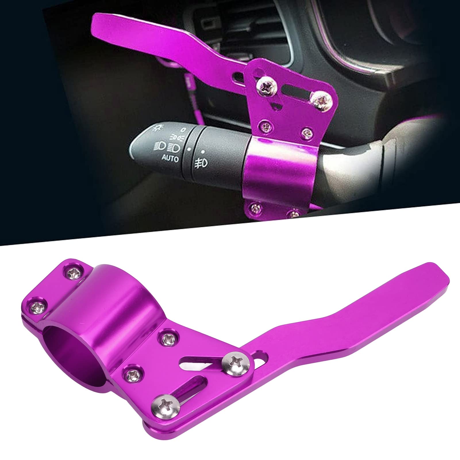 28mm Steering Wheel Rod Extension Kit - Heat Resistant Aluminum Alloy Adjustable Turn Lever Extender for Car Racing & Drifting (Purple) - Perfect for Performance Driving & Vehicle Customization